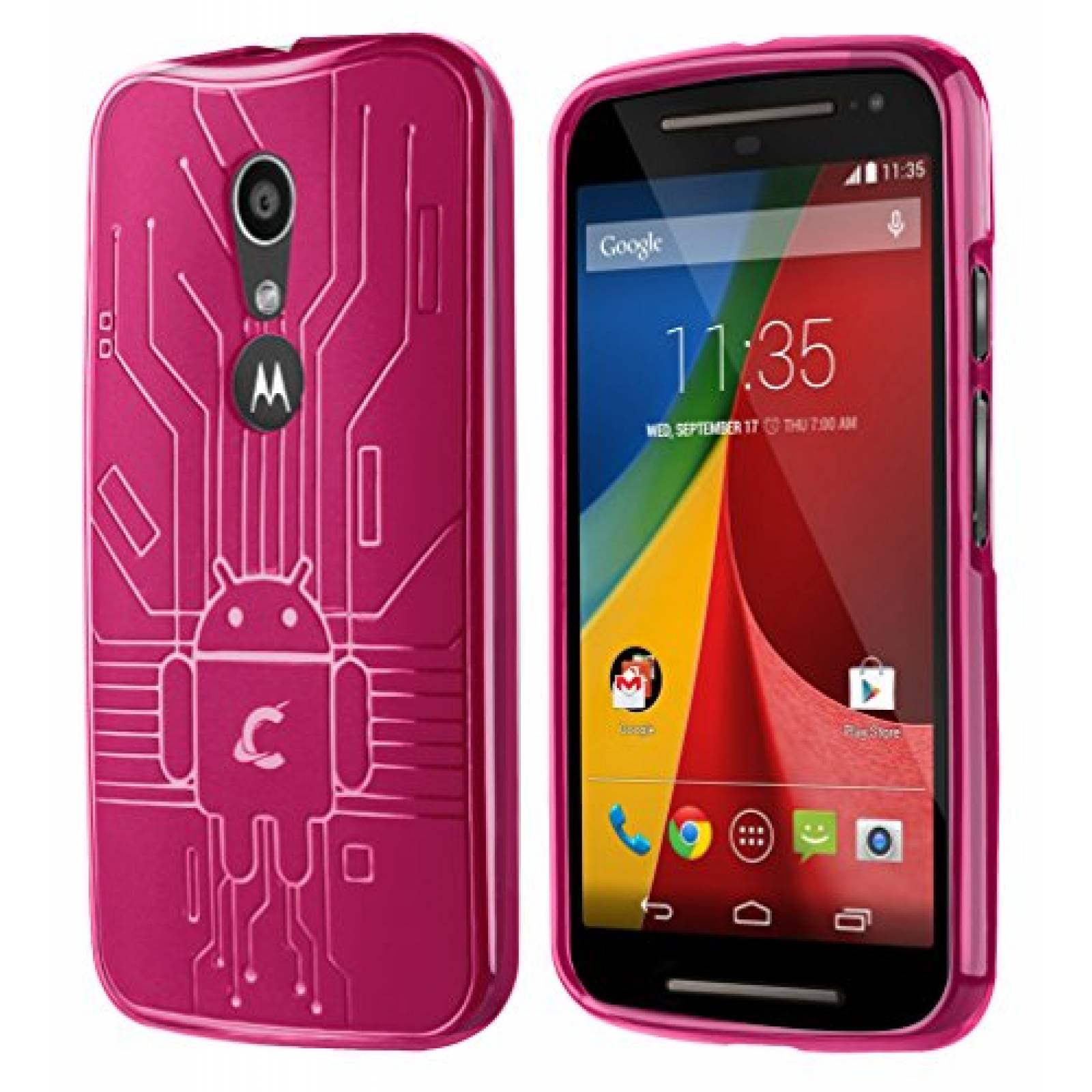 Funda Cruzerlite Caso Bugdroid Circuito Los Bloques de 3 Verde/Rosa