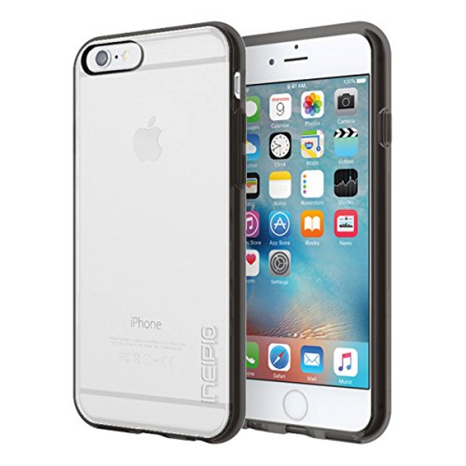 Funda Incipio iPhone 6/6s Case, [Impact Absorbing][Clear lear/Black