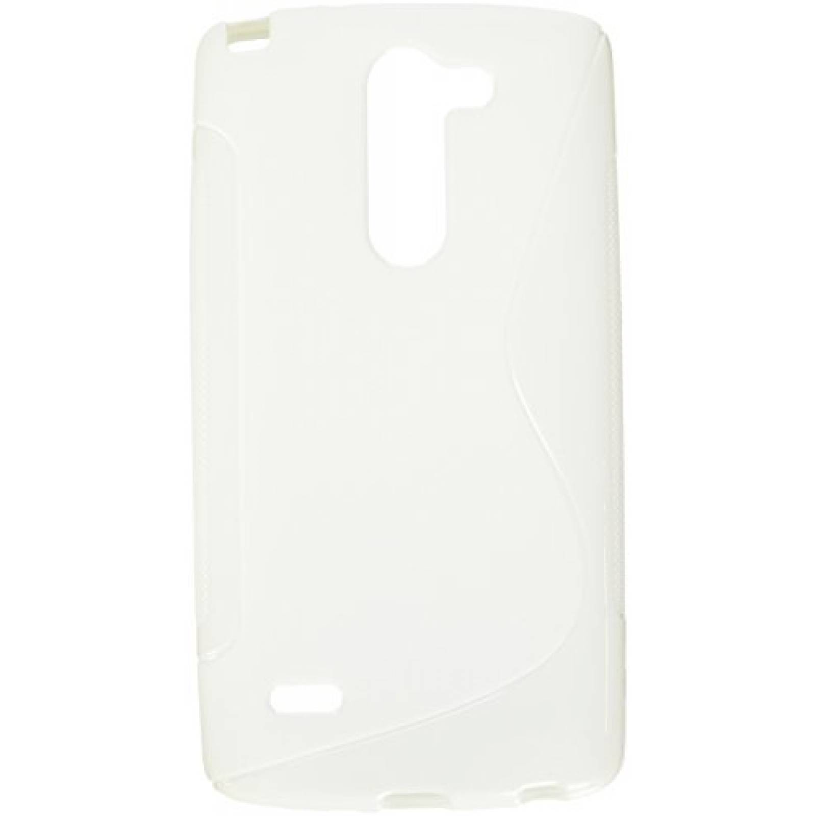 Funda JUJEO S-Line Pattern Flexible TPU Case for LG G3 S ng - White