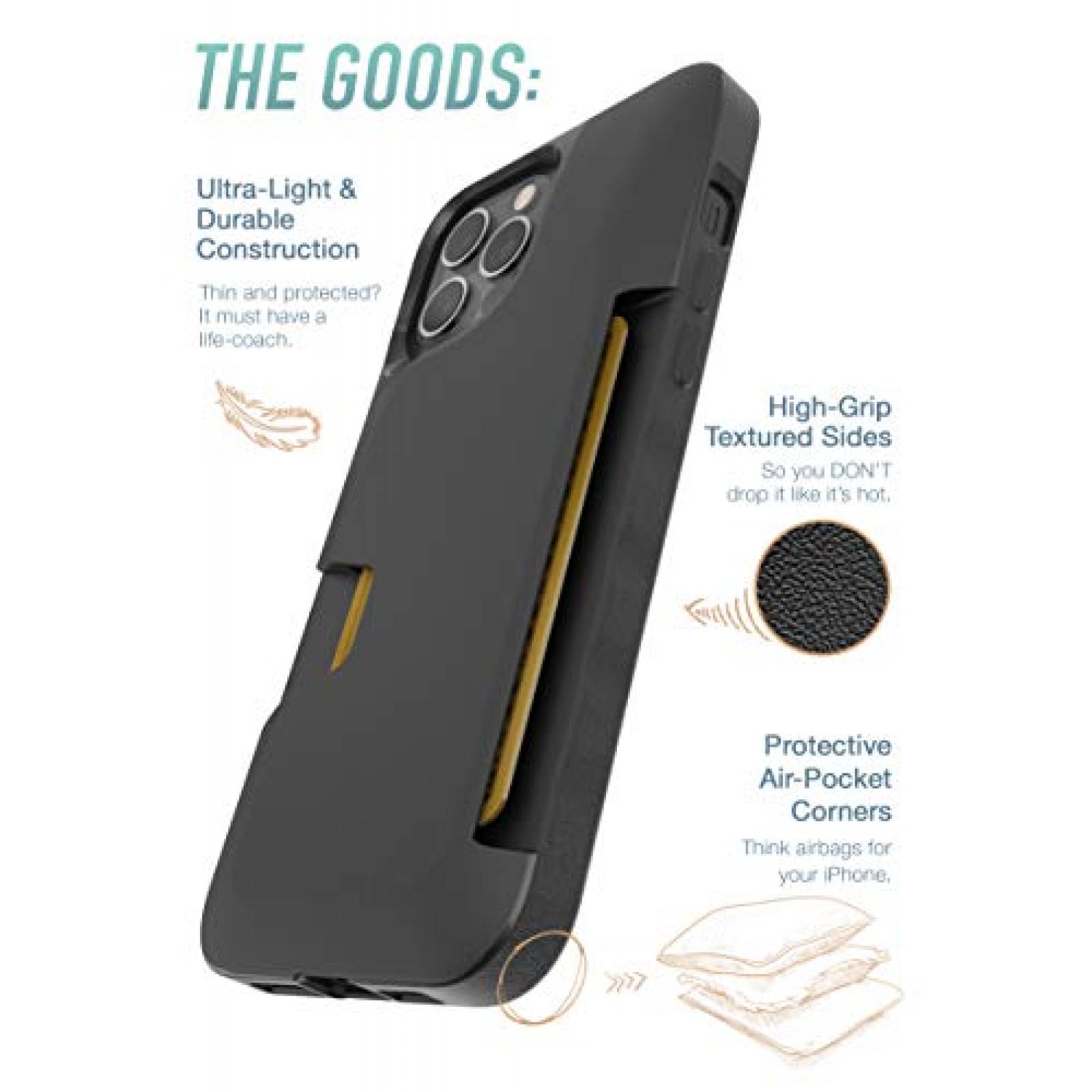 Funda Smartish - Funda Tipo Cartera para iPhone 12 Pro M Protector]