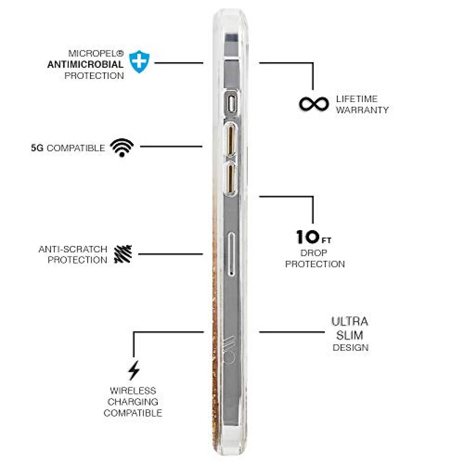 Funda Case-Mate - Twinkle Ombre - Case for Iphone 12 Pro nch - Gold