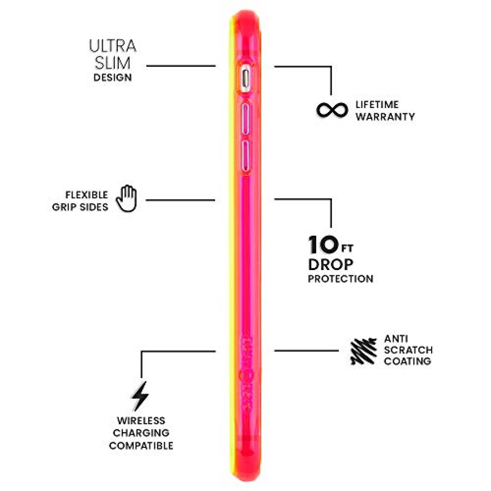 Funda Case-Mate - iPhone 8 Plus Neon Case - Tough Neon-  /Pink Neon