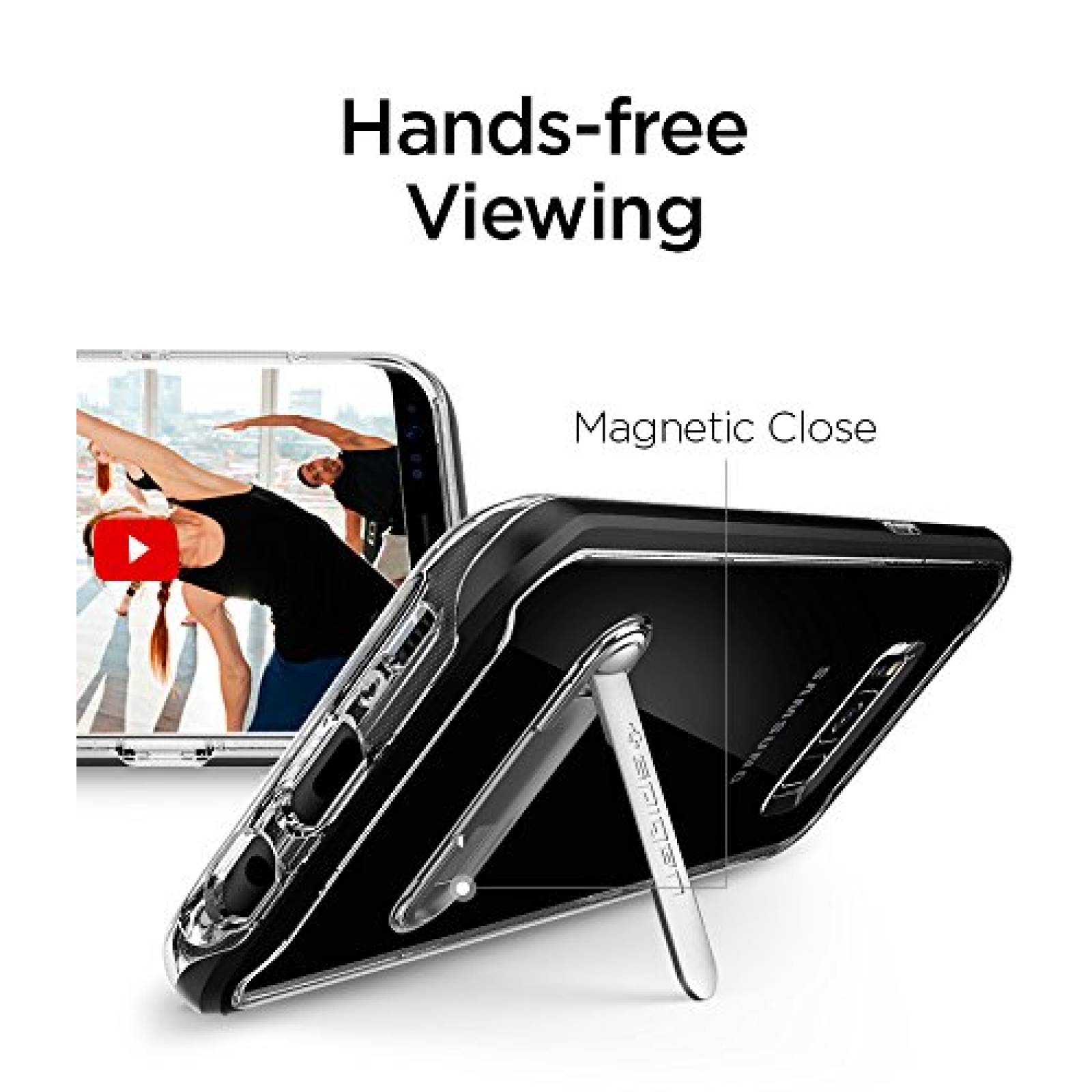 Funda Spigen Funda para Galaxy S8 Plus, Crystal Hybrid, us - Negro