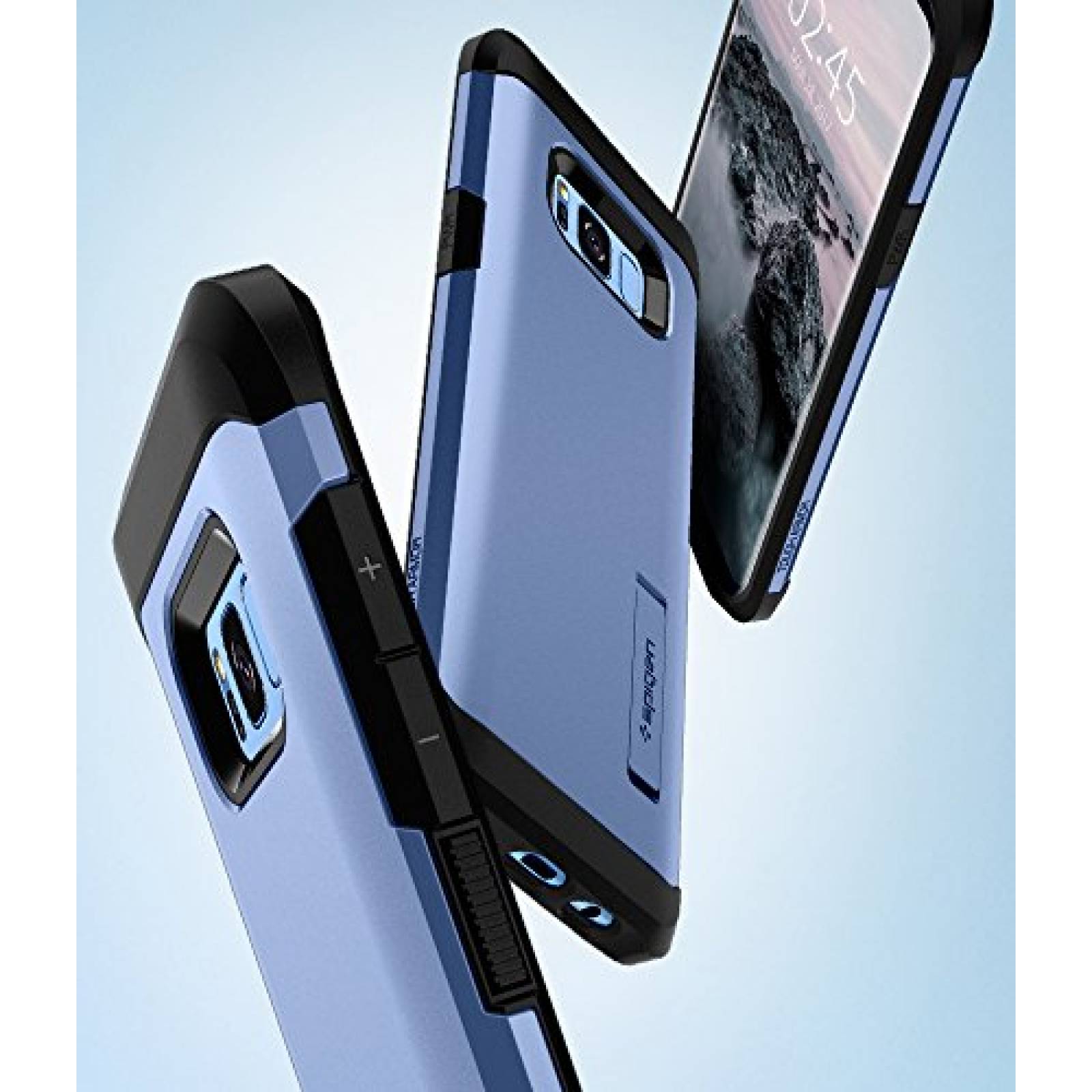 Funda Spigen Funda para Galaxy S8 Plus, Tough Armor, con Azul Coral