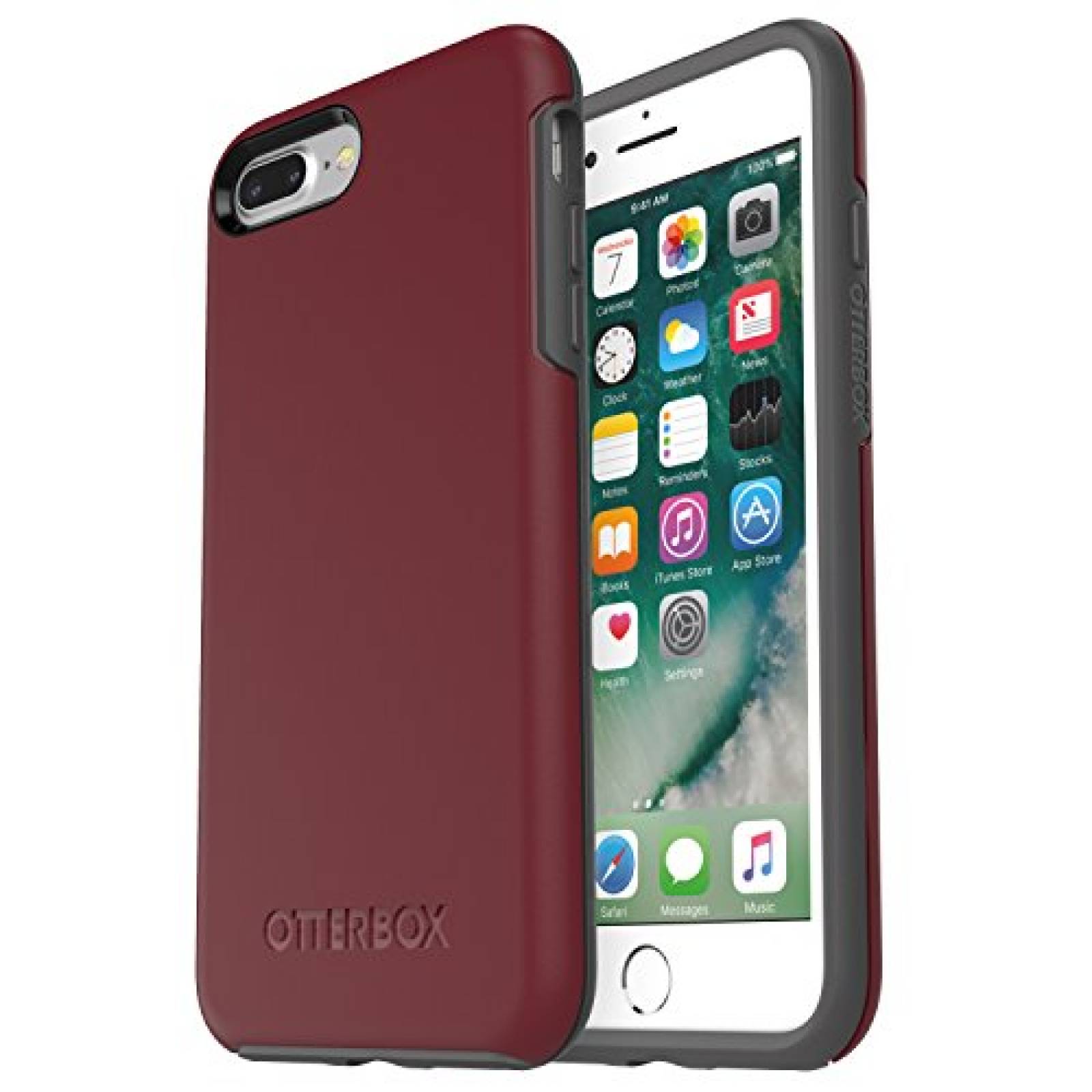 Funda Otterbox Symmetry Series para iPhone 8 Plus & iPho Vino/Gris)