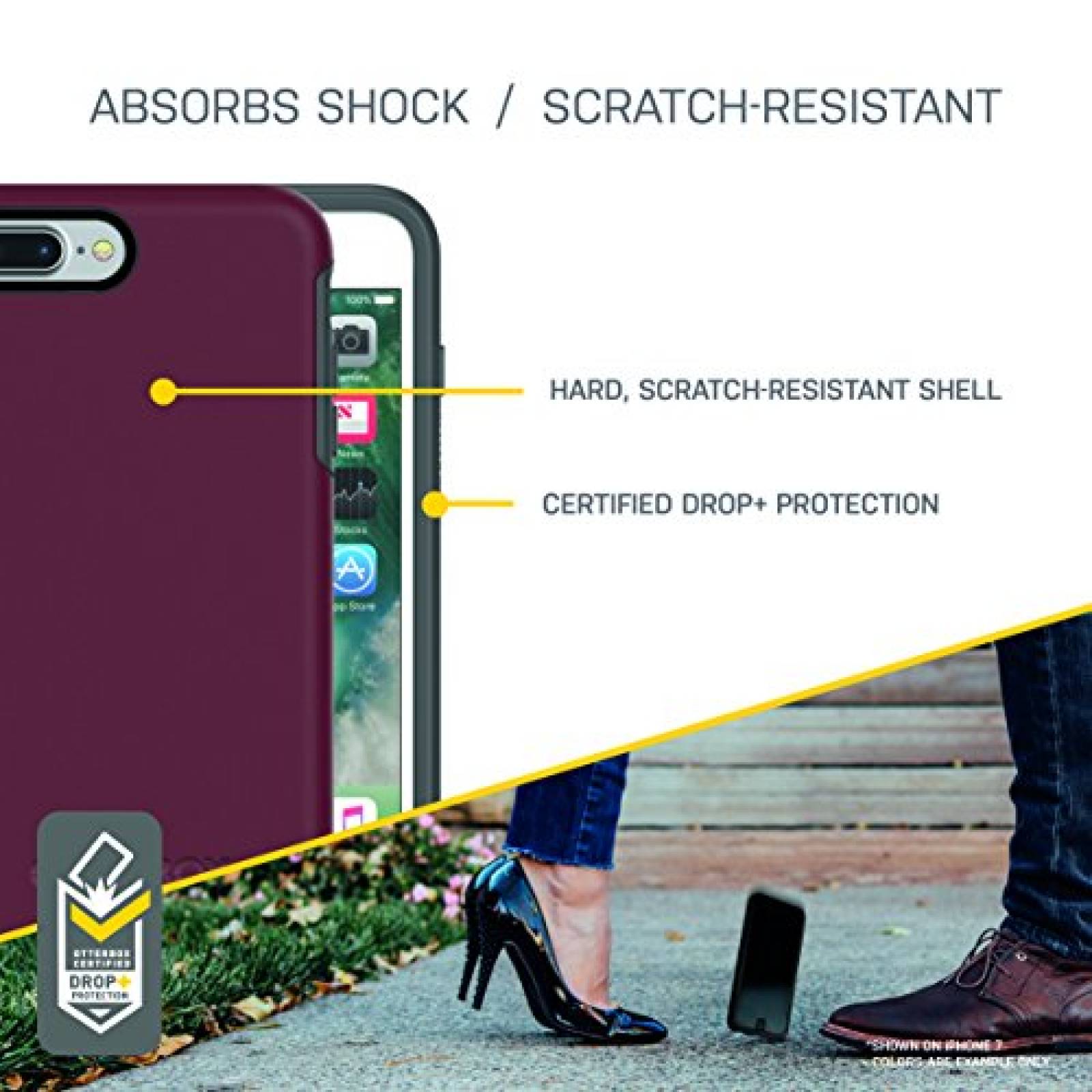 Funda Otterbox Symmetry Series para iPhone 8 Plus & iPho Vino/Gris)