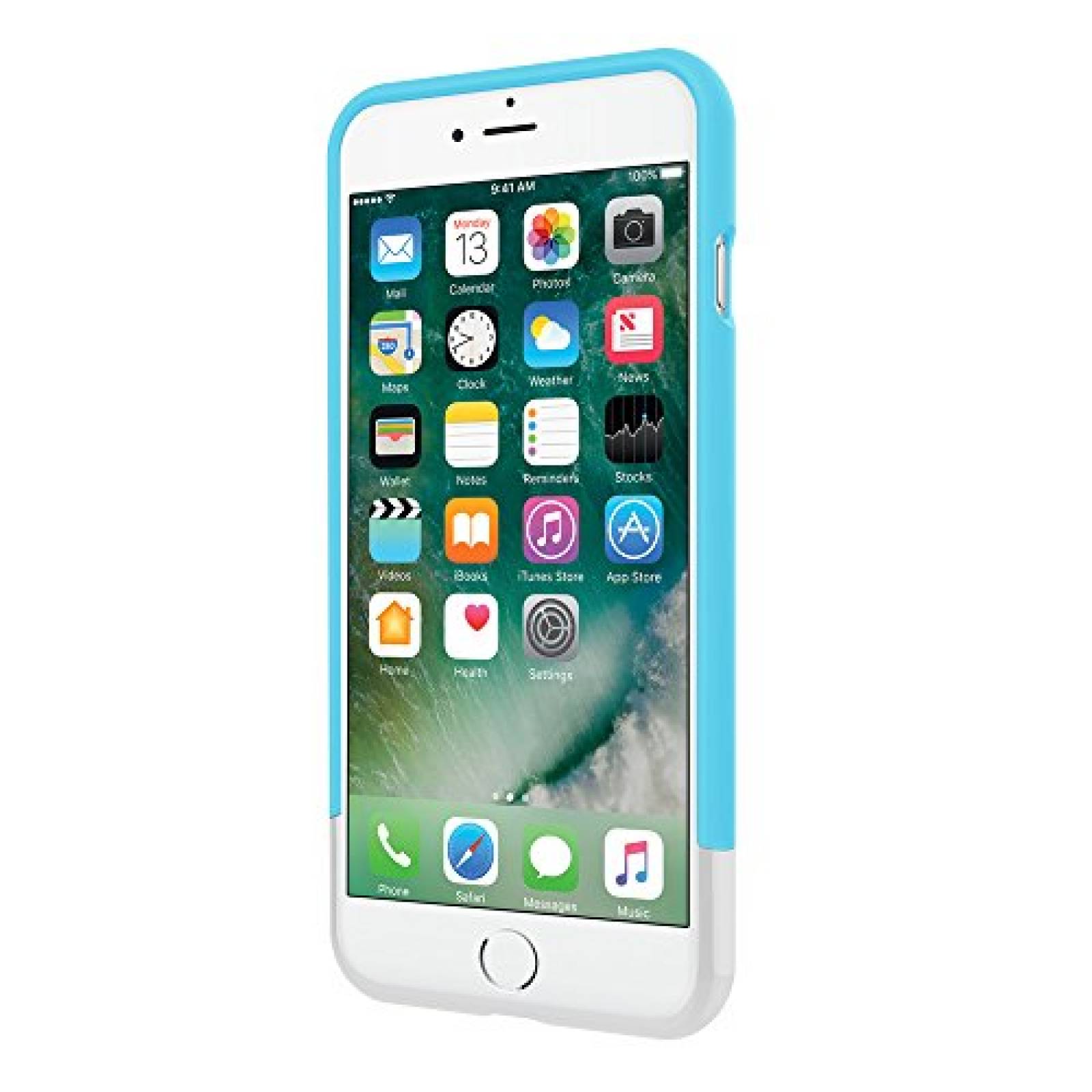 Funda Incipio iPhone 7 Plus Case, Edge Chrome [Shock Abs lue/Silver