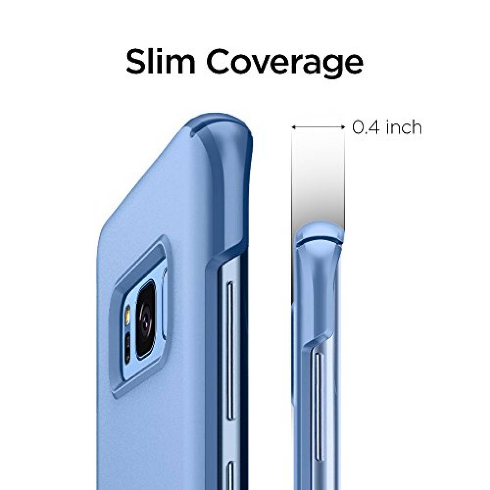 Funda Spigen Funda para Galaxy S8 Plus, Thin Fit, Encaja Azul Coral
