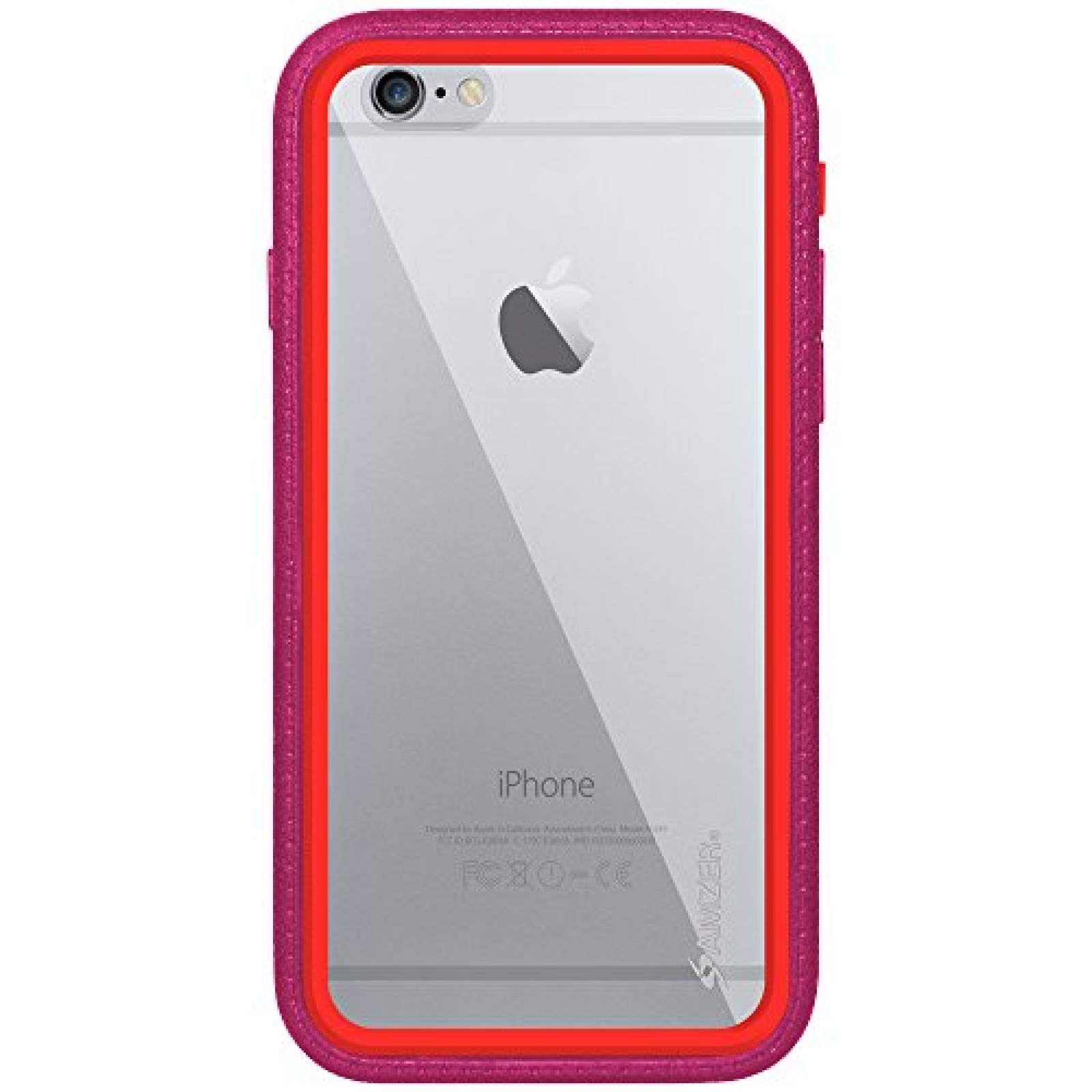 Funda Amzer Crusta Funda de vidrio templado incrustado r  6/6S Plus