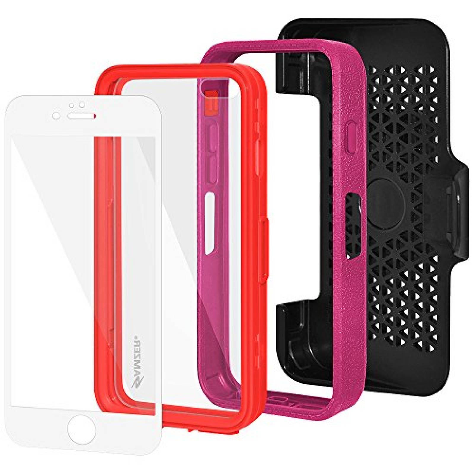 Funda Amzer Crusta Funda de vidrio templado incrustado r  6/6S Plus