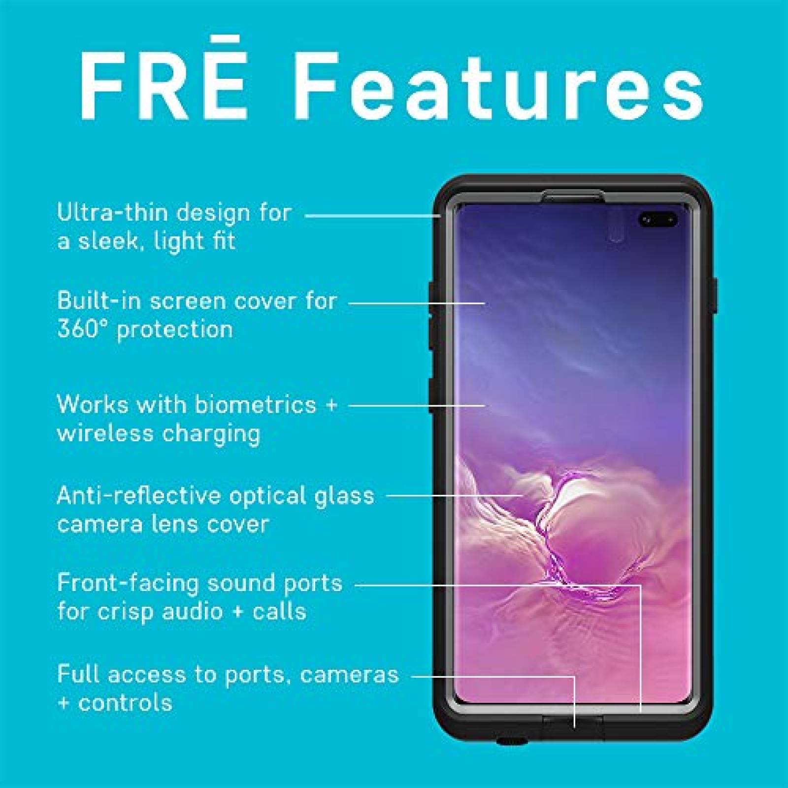 Funda LifeProof FRE Series Waterproof Case for Galaxy S1 Fair Aqua)