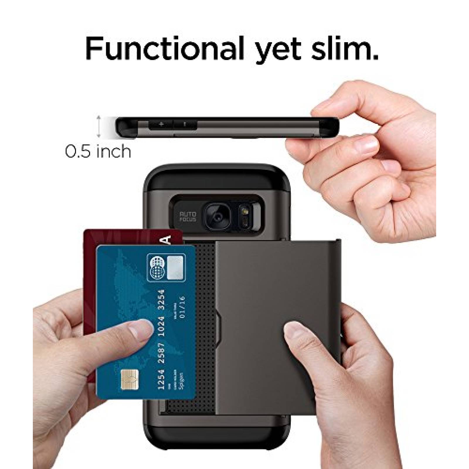 Funda Spigen Funda para Galaxy S7, Slim Armor CS, con La s Metálico