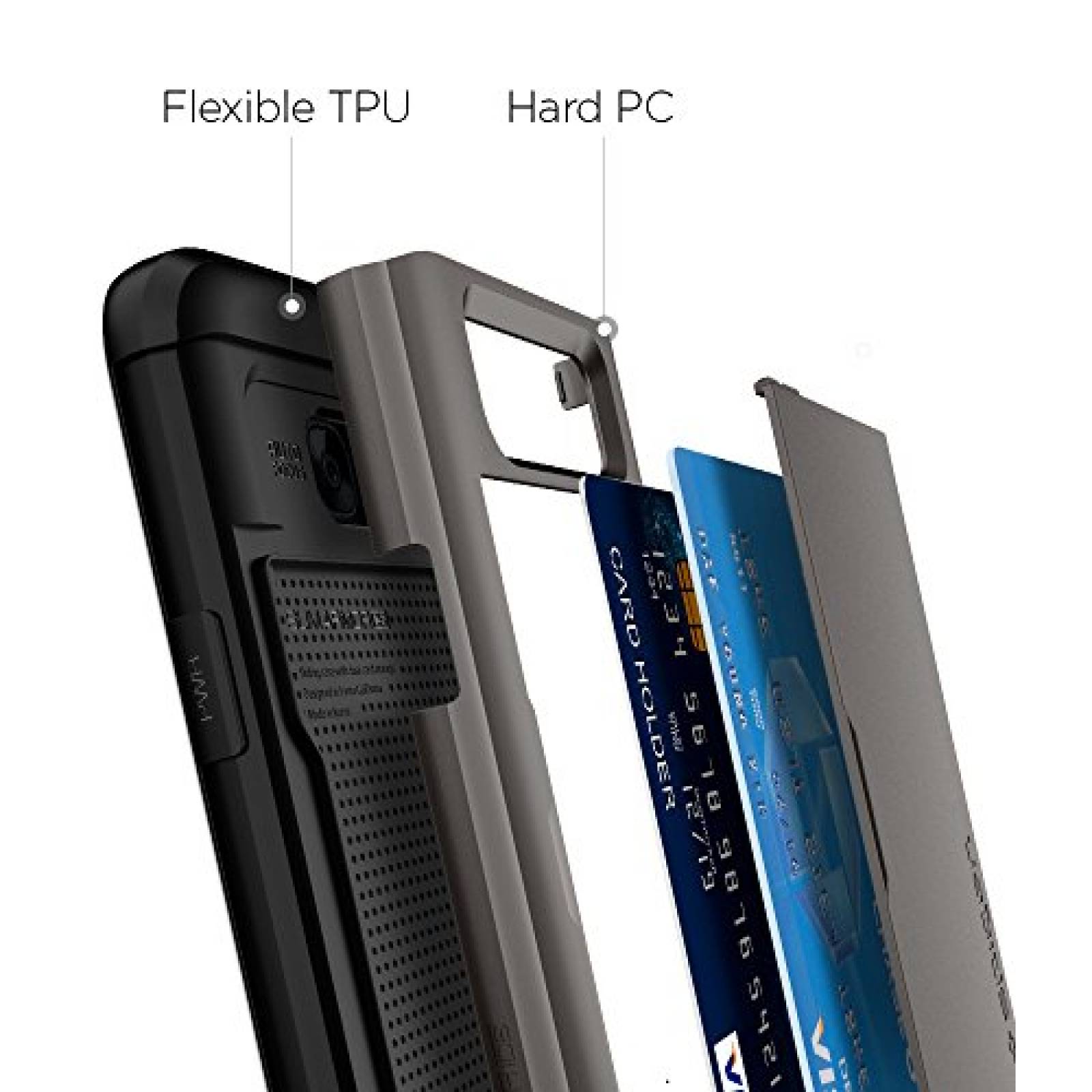 Funda Spigen Funda para Galaxy S7, Slim Armor CS, con La s Metálico