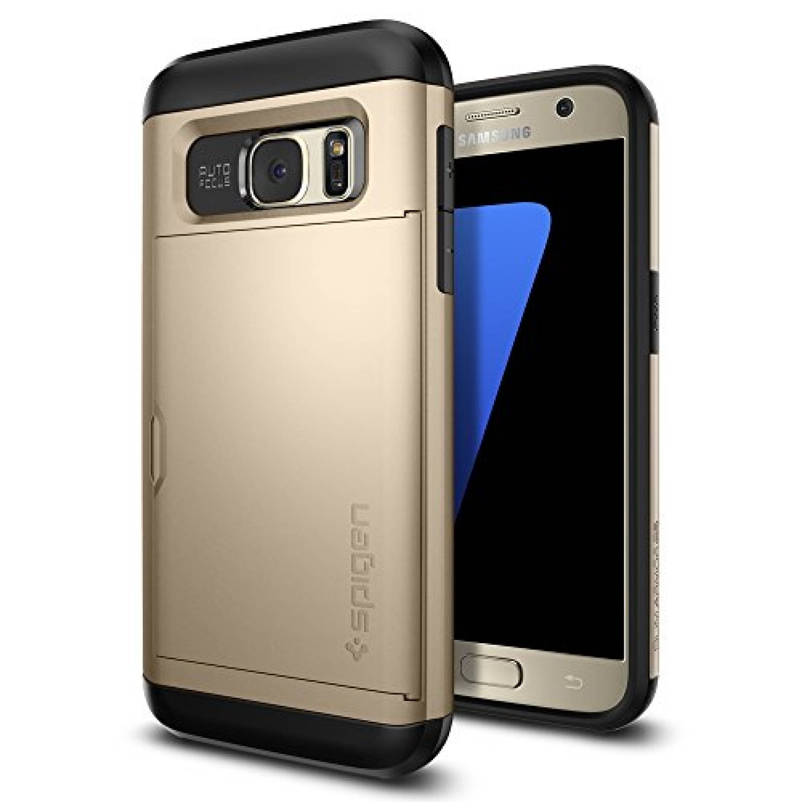 Funda Spigen Funda para Galaxy S7, Slim Armor CS, con La do Champán