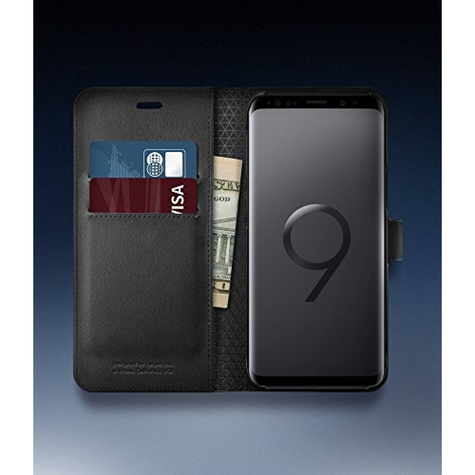 Funda Funda Galaxy S9 Plus, Spigen Wallet S - Foldable C 8) - Black