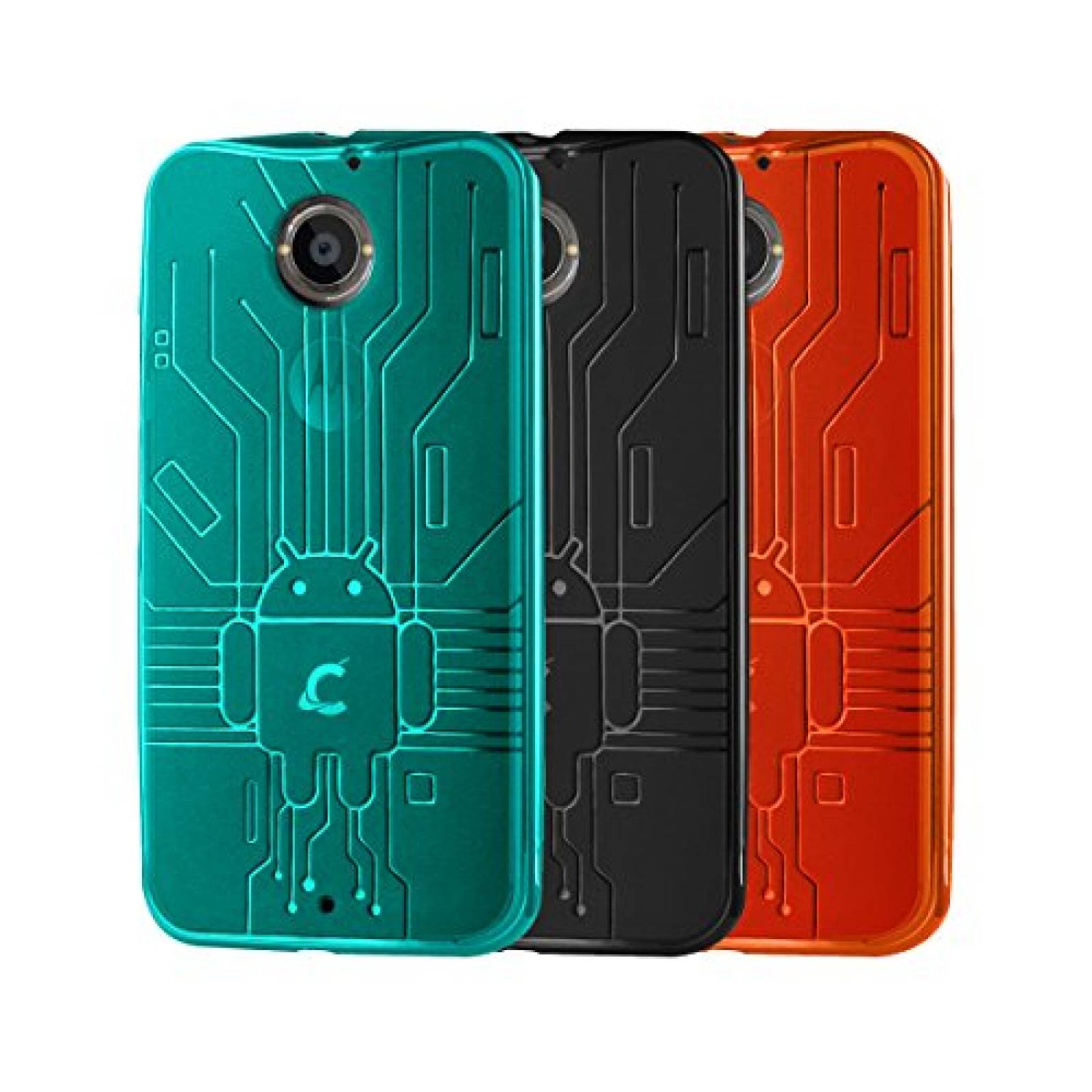 Funda Cruzerlite Bugdroid Circuit (Los manojos de 3) TPU o/Turquesa