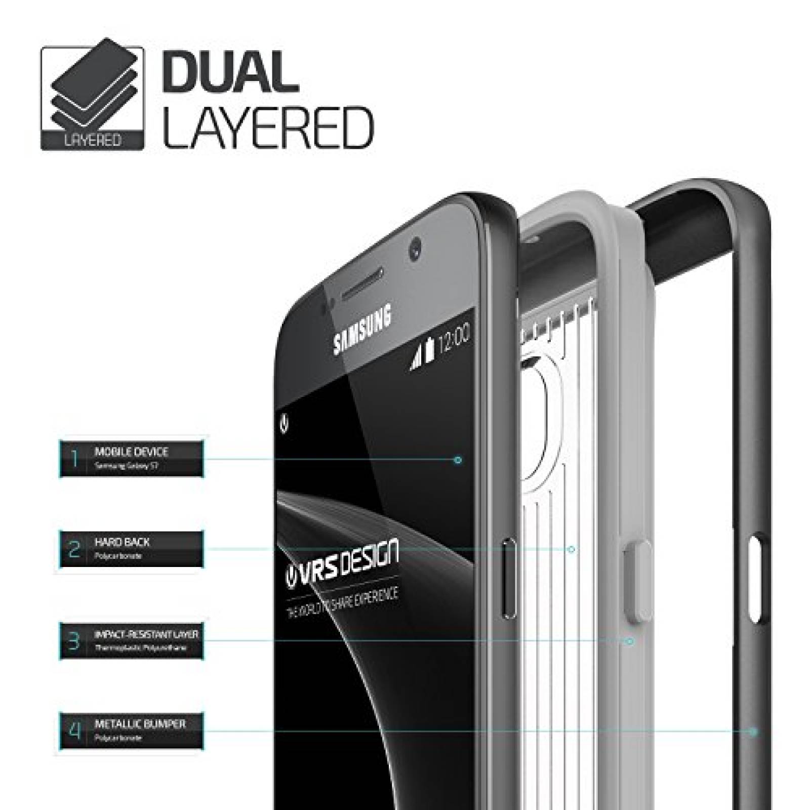 Funda Verus Galaxy S7 Case, VRS Design [Triple Mixx][Ste Samsung S7