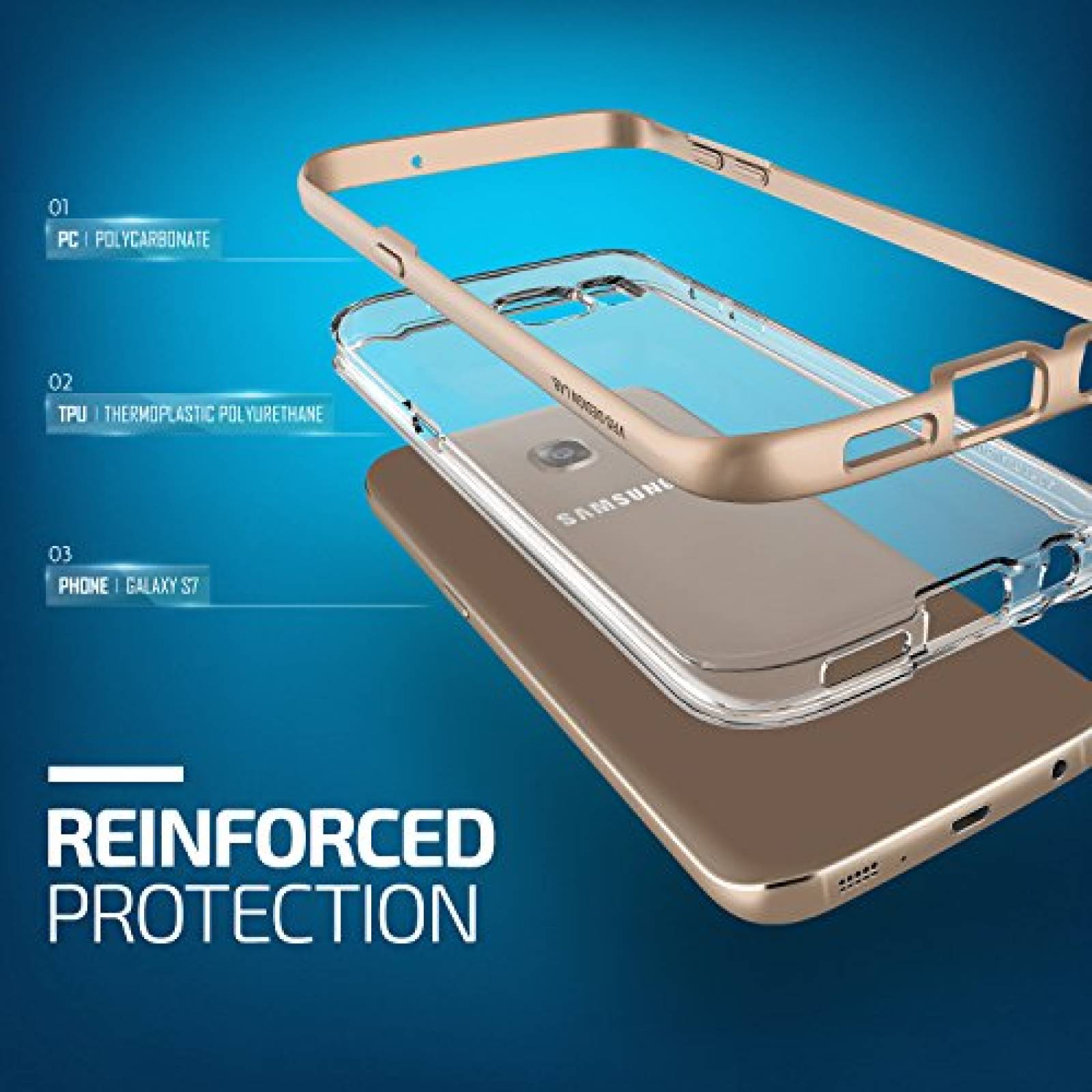 Funda Verus Galaxy S7 Case, VRS Design [Crystal Bumper][ Samsung S7