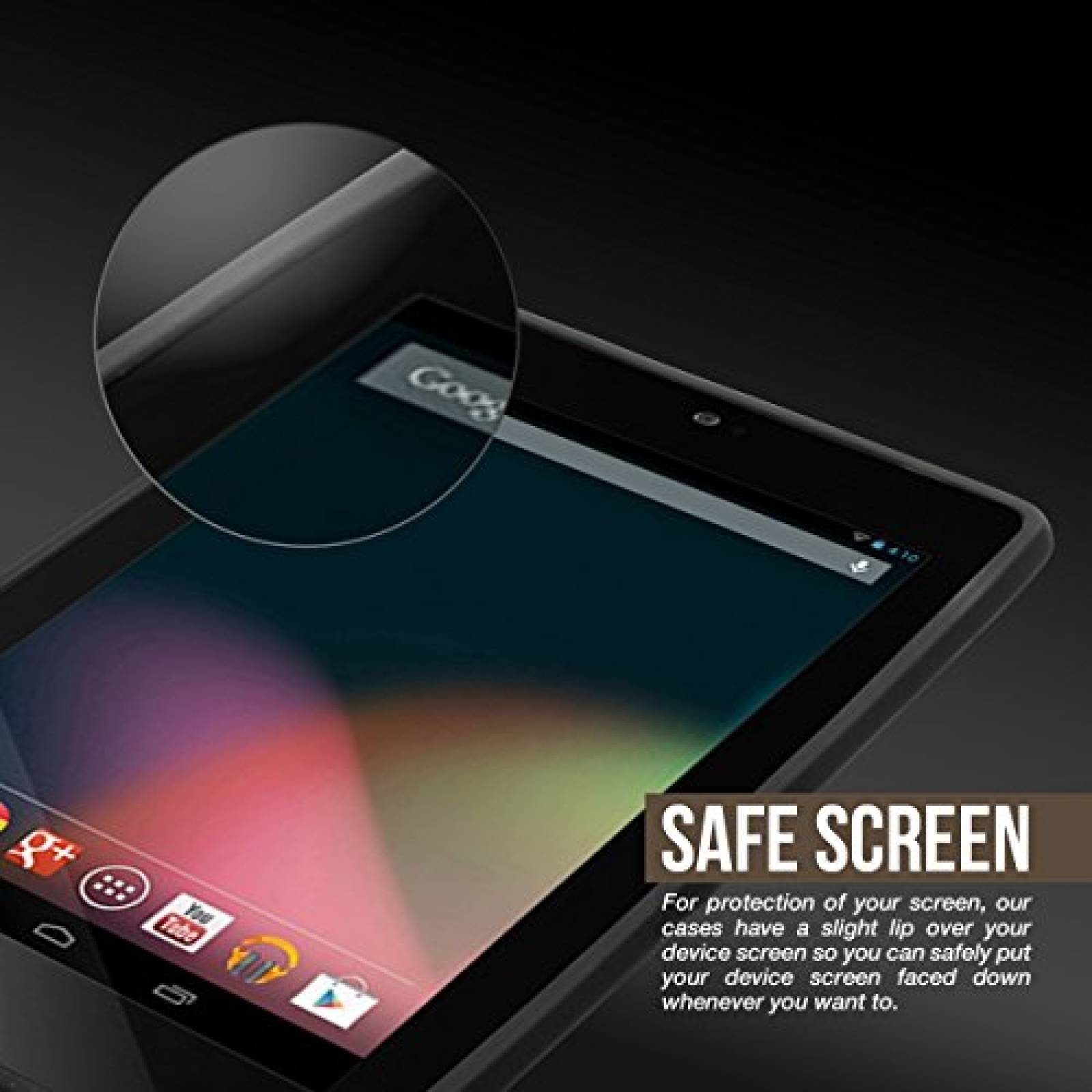 Funda Cruzerlite Carcasa para Nexus 7 FHD (2013), Androi or Naranja