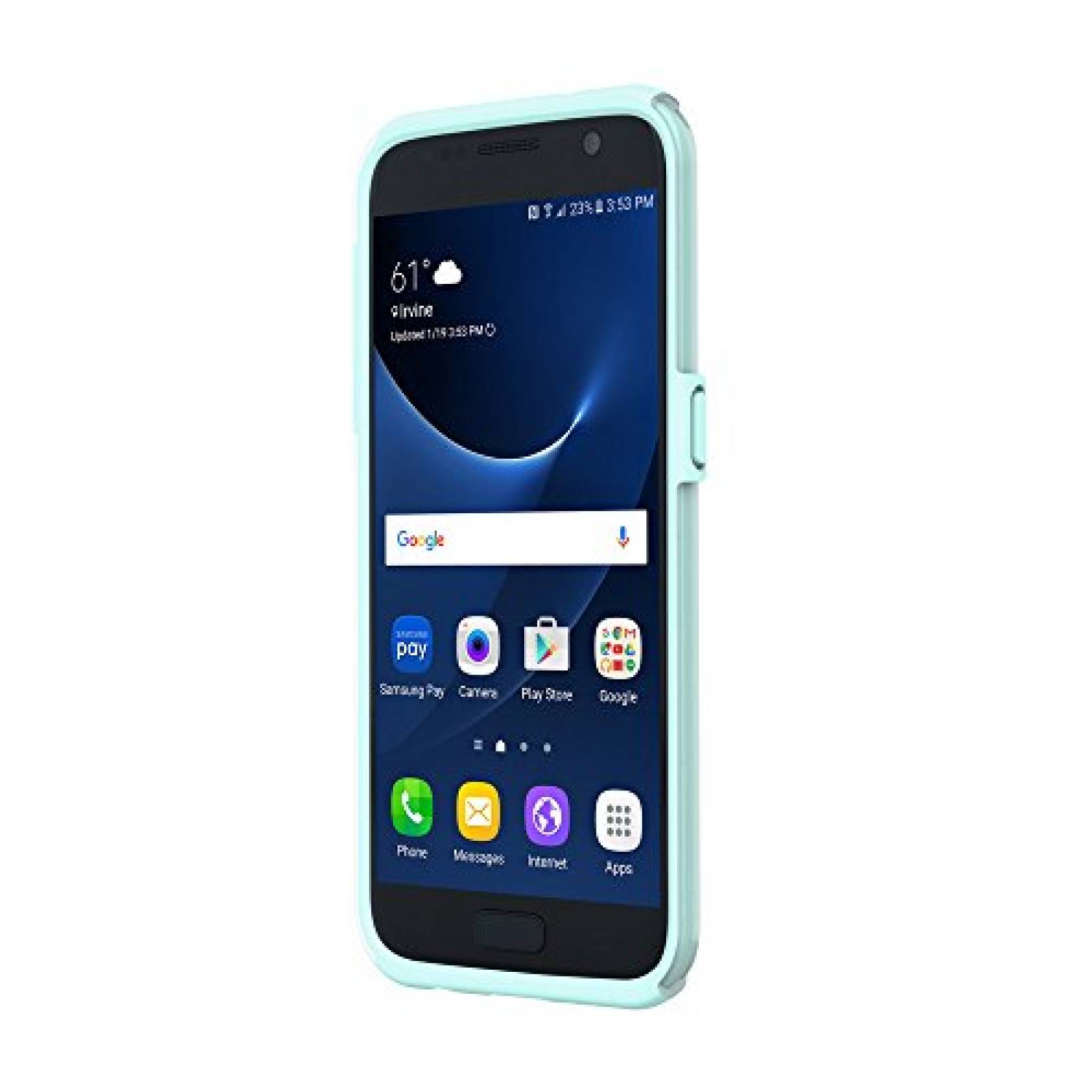 Funda Samsung Galaxy S7 case, Incipio DualPro Glitter, D  Turquoise