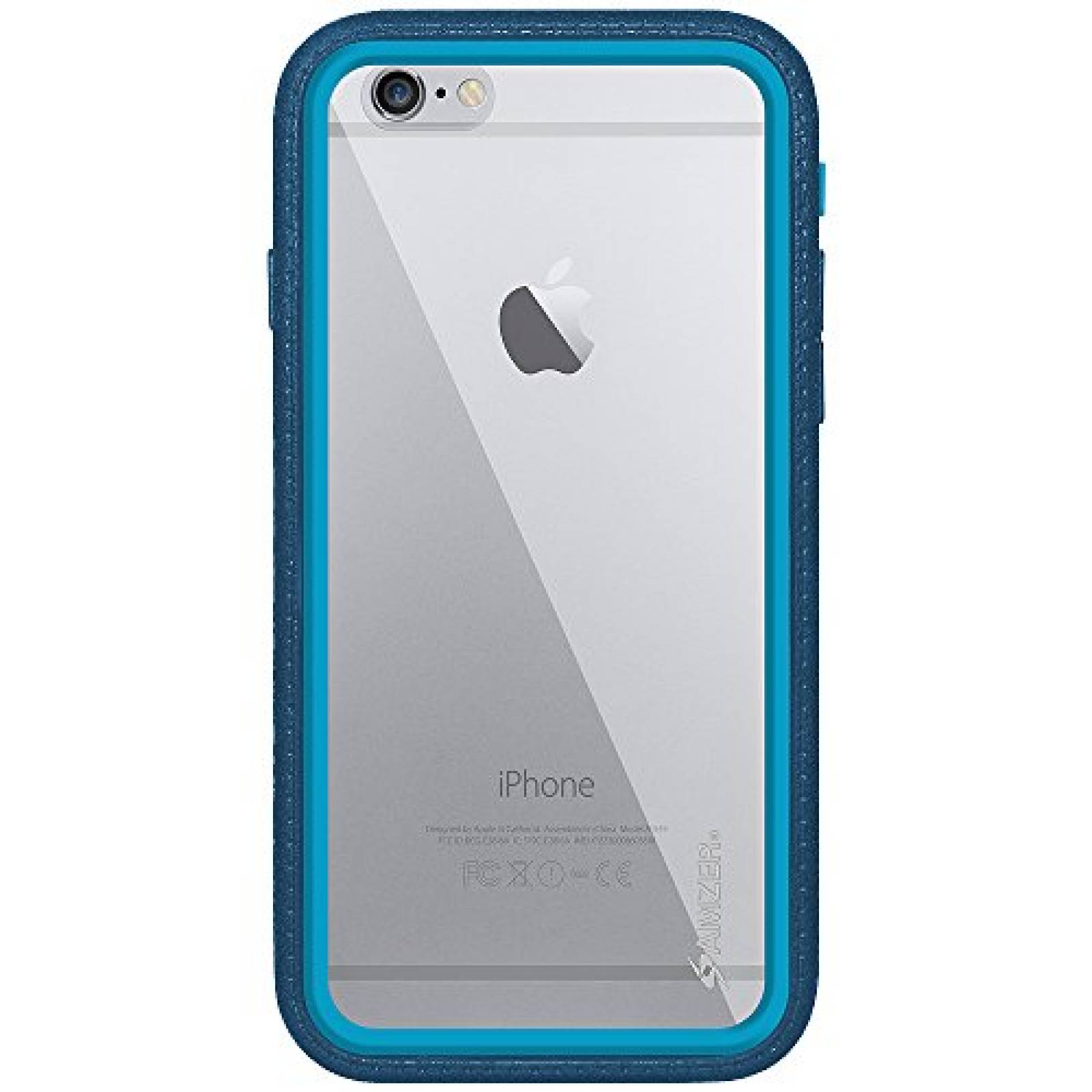 Funda Amzer CRUSTA Rugged Embedded Tempered Glass Case w 6S) - Blue