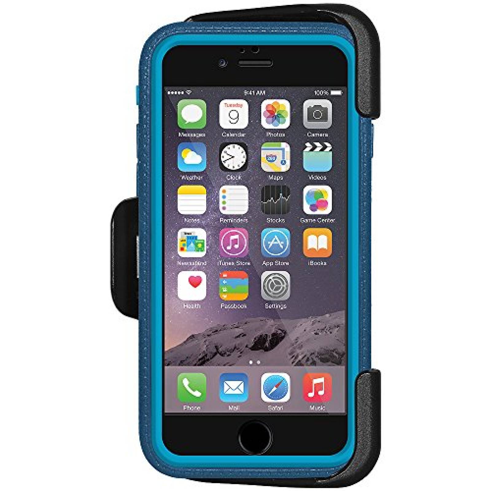 Funda Amzer CRUSTA Rugged Embedded Tempered Glass Case w 6S) - Blue