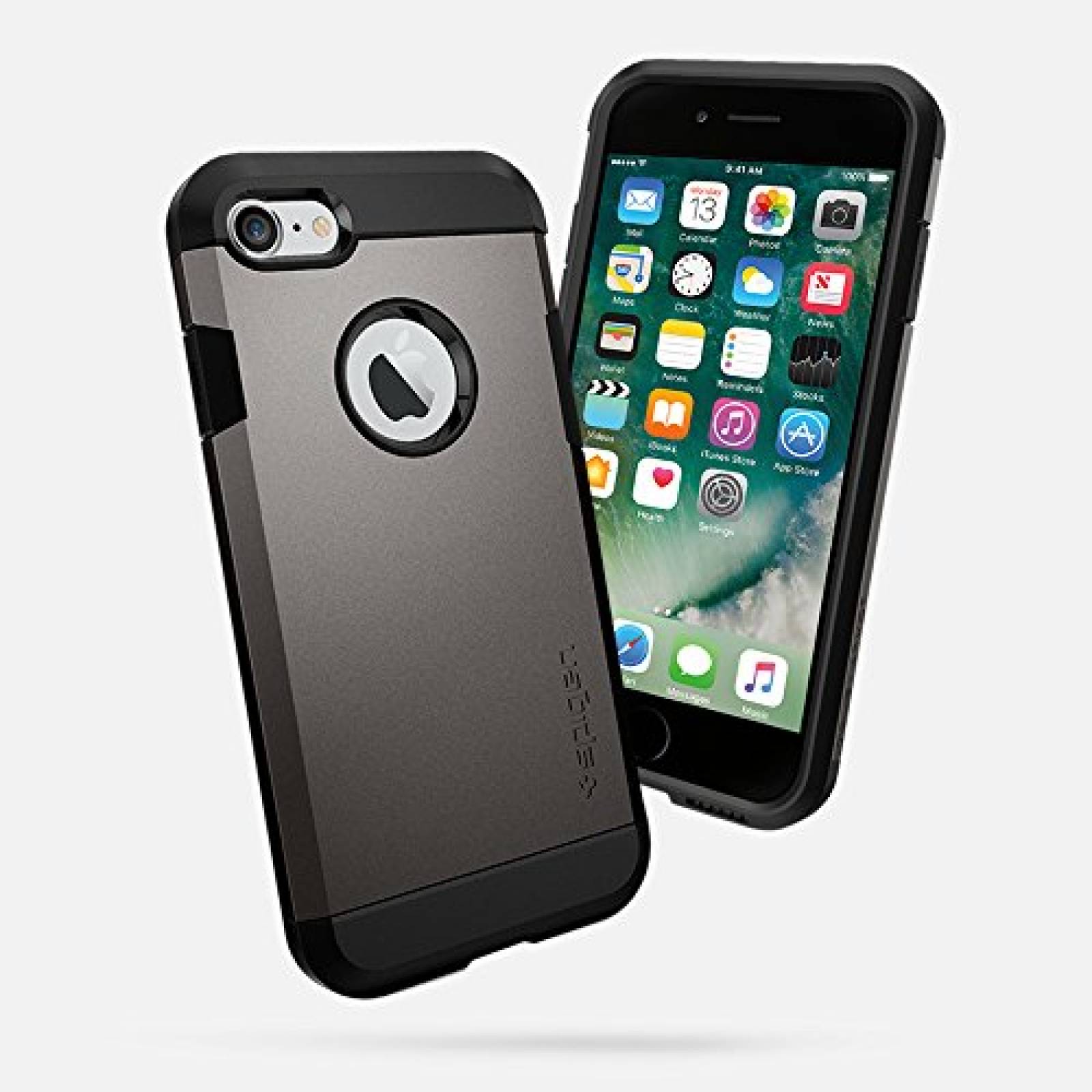 Funda Spigen Tough Armor iPhone 7 Funda Estuche con Prot - Gunmetal