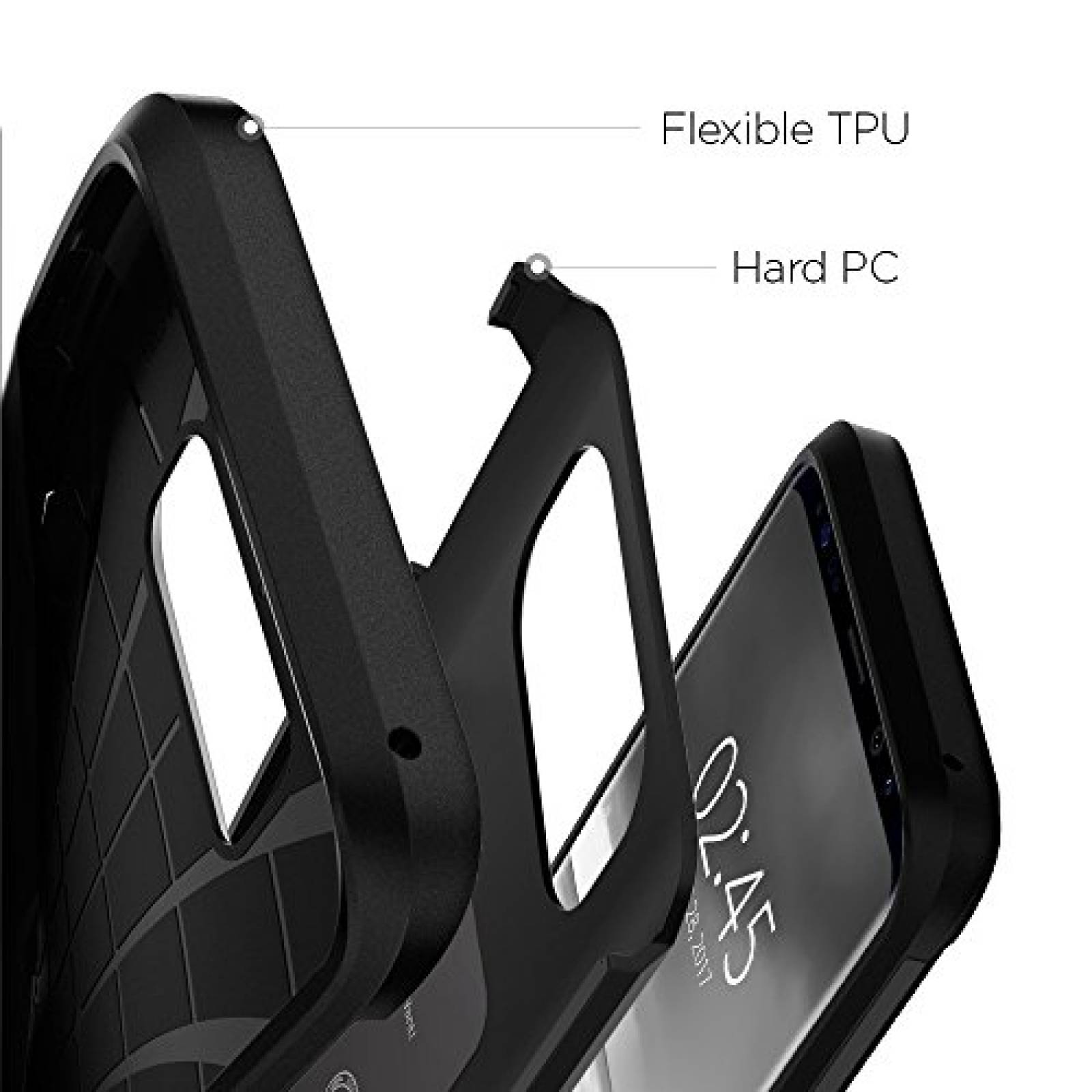 Funda Galaxy S8 Funda, Spigen Tough Armor - Protección e 7) - Black