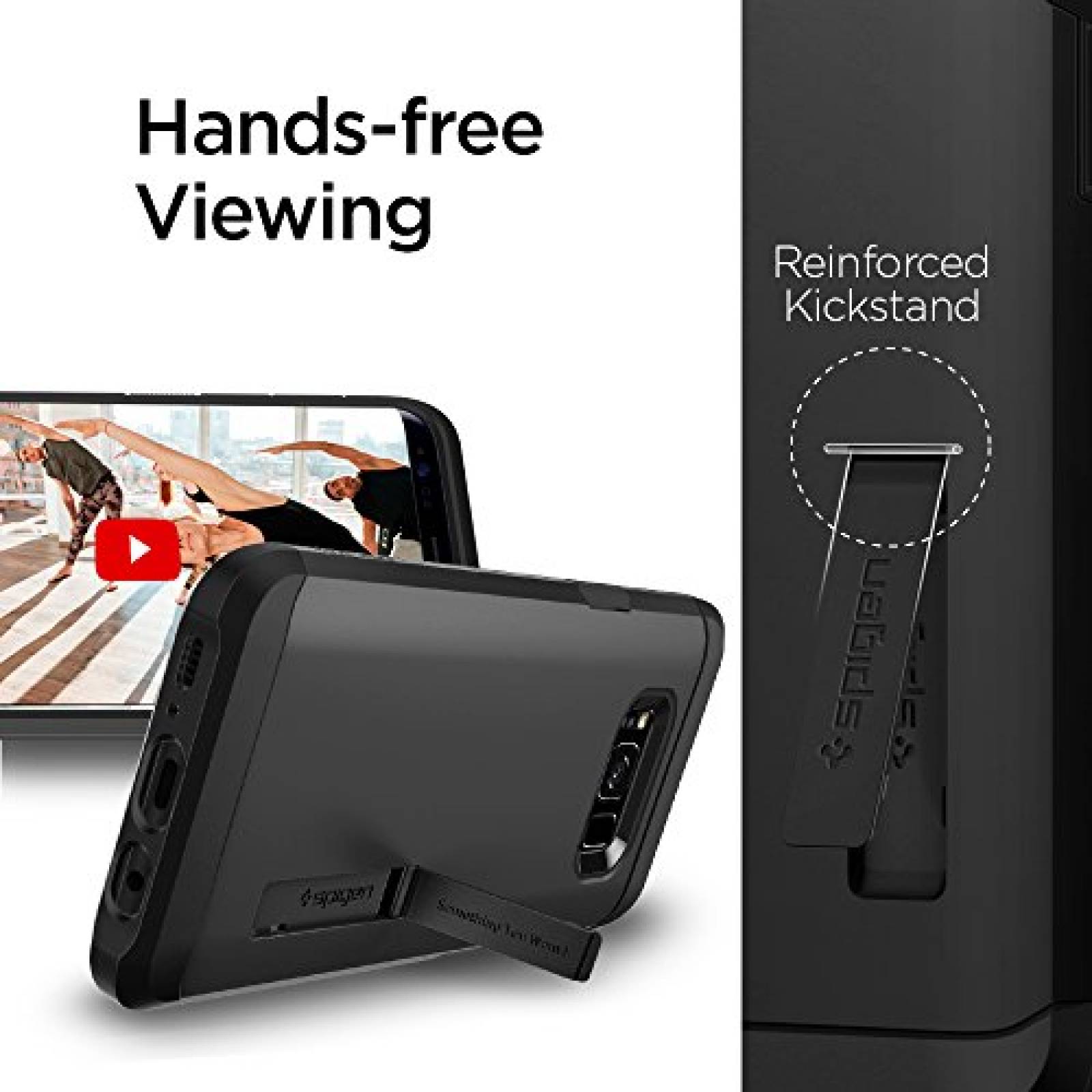 Funda Galaxy S8 Funda, Spigen Tough Armor - Protección e 7) - Black