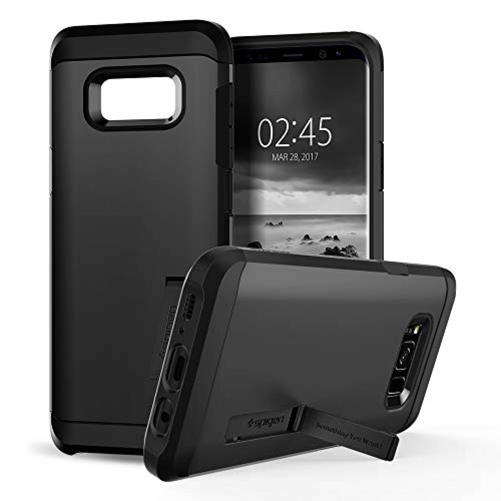 Funda Galaxy S8 Funda, Spigen Tough Armor - Protección e 7) - Black