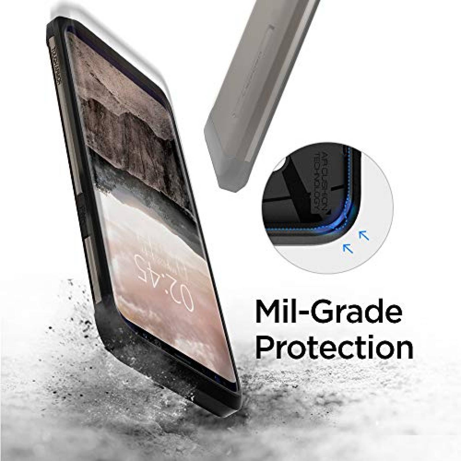 Funda Galaxy S8 Funda, Spigen Tough Armor - Protección e - Gunmetal