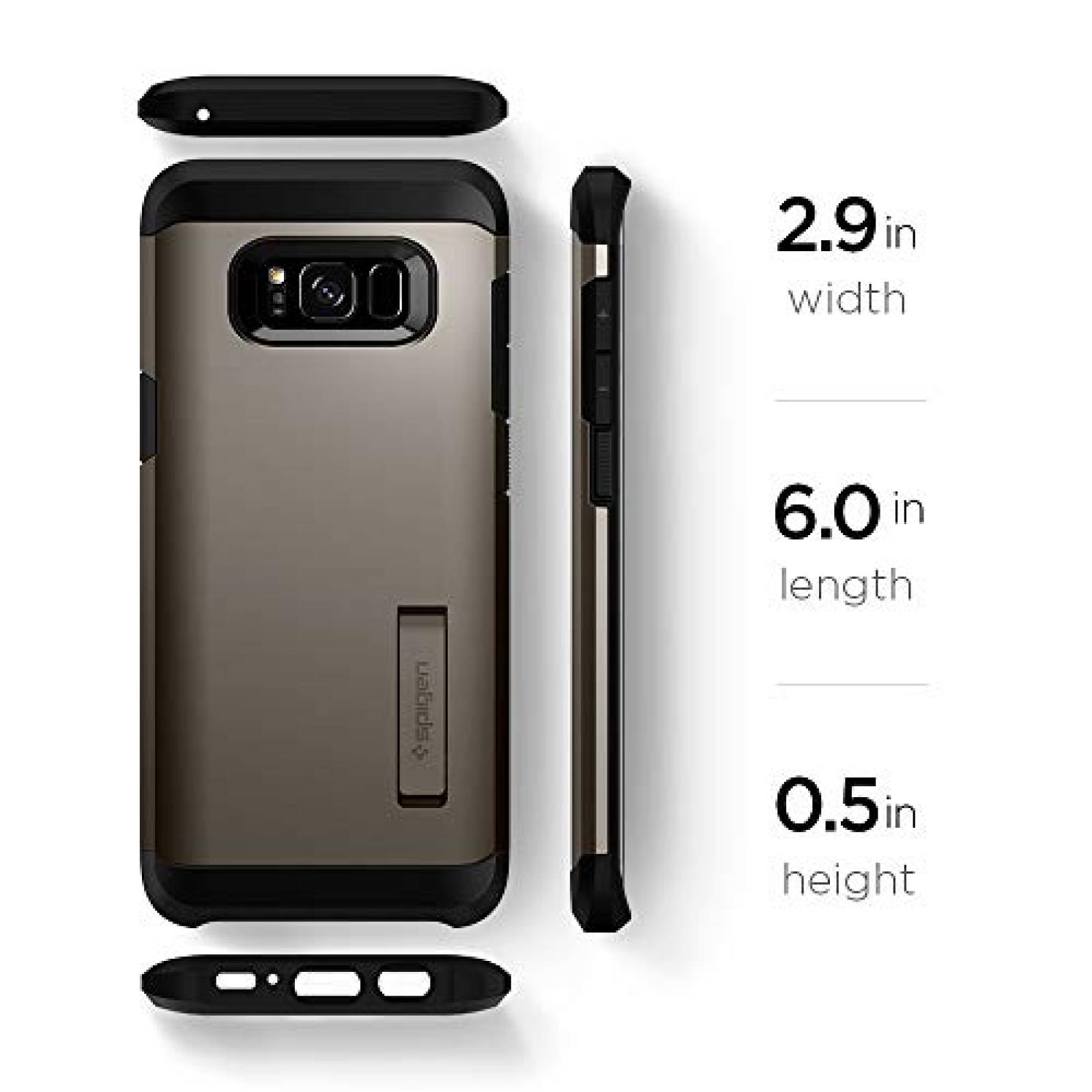 Funda Galaxy S8 Funda, Spigen Tough Armor - Protección e - Gunmetal