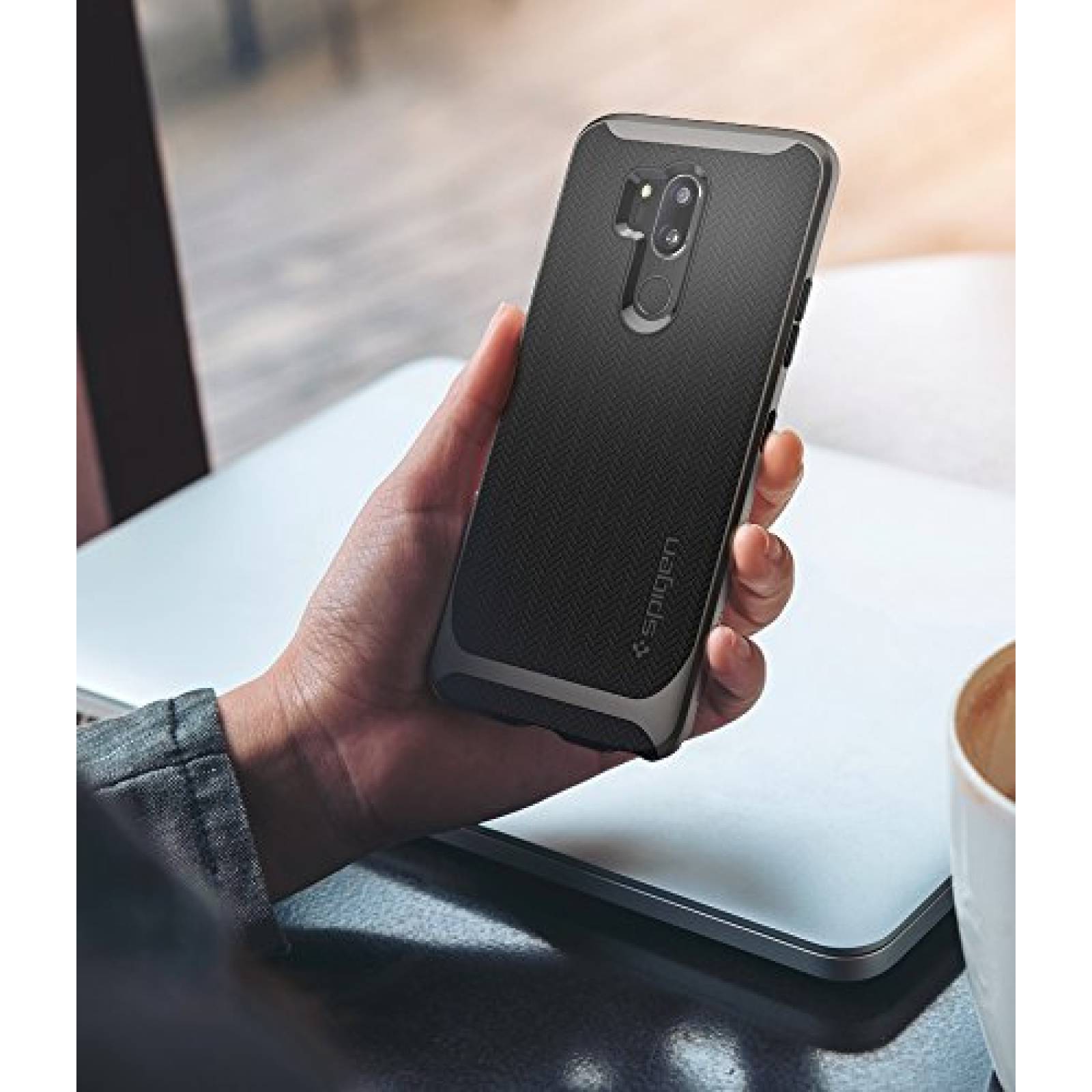 Funda Funda LG G7 Case, Spigen Neo Hybrid - Flexible Inn - Gunmetal