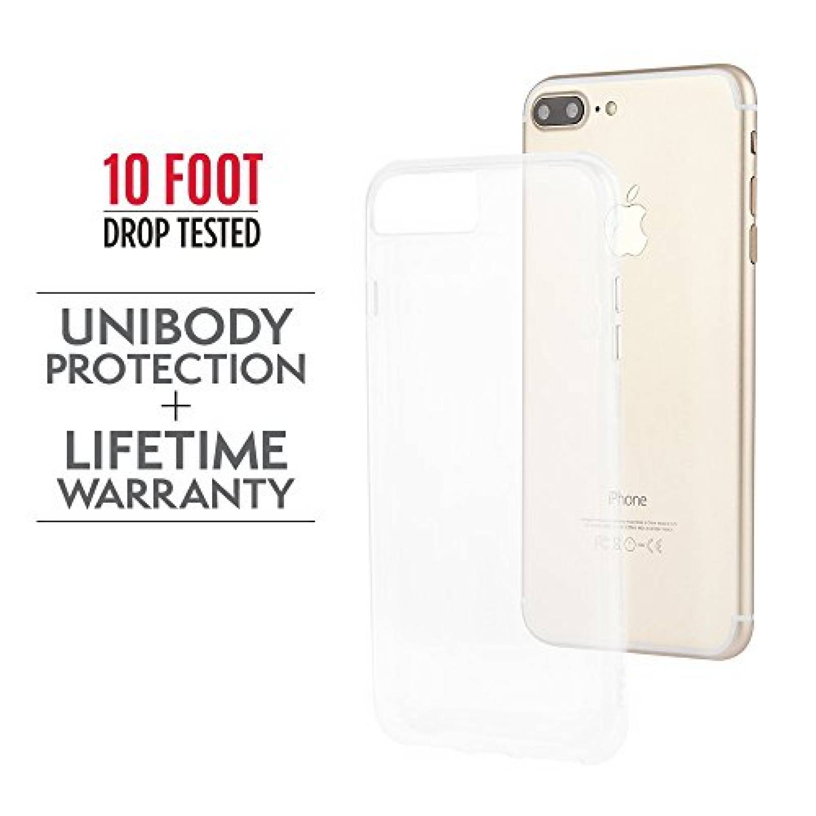 Funda Case-Mate iPhone 8 Plus Case - TOUGH CLEAR - Rugge us - Clear