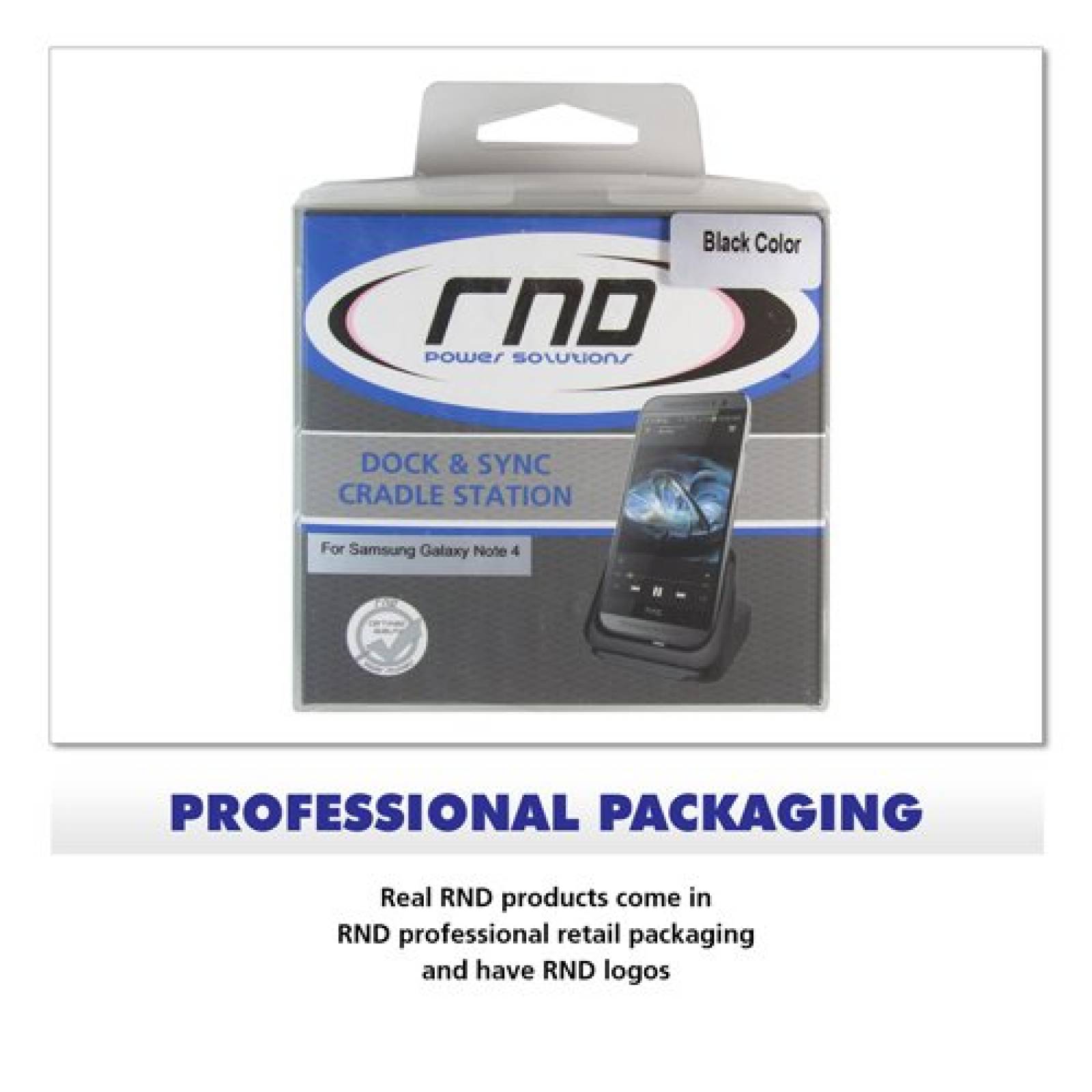 Funda RND Dock for Samsung Galaxy Note 4, Note 5, and Ga e) (Black)