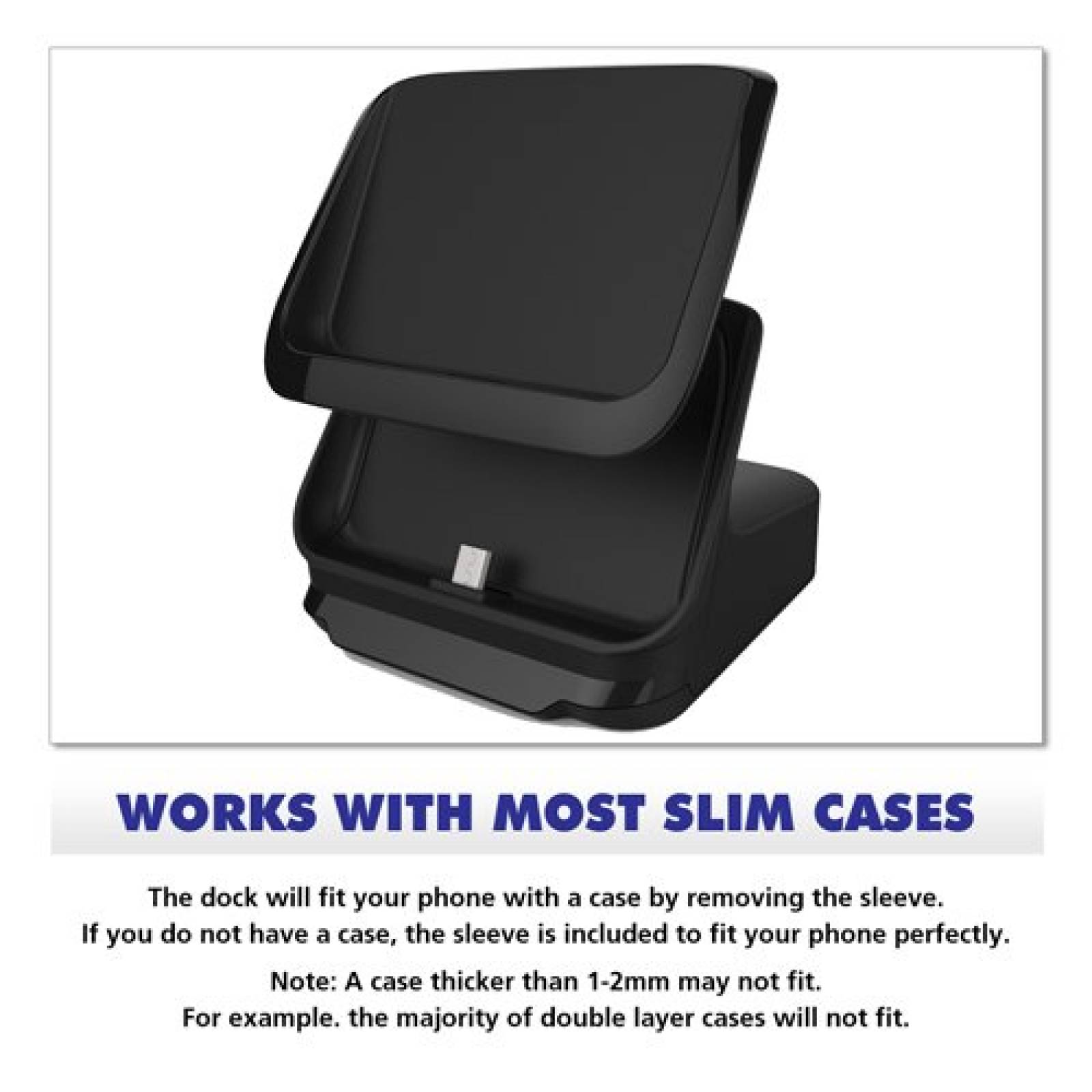 Funda RND Dock for Samsung Galaxy Note 4, Note 5, and Ga e) (Black)