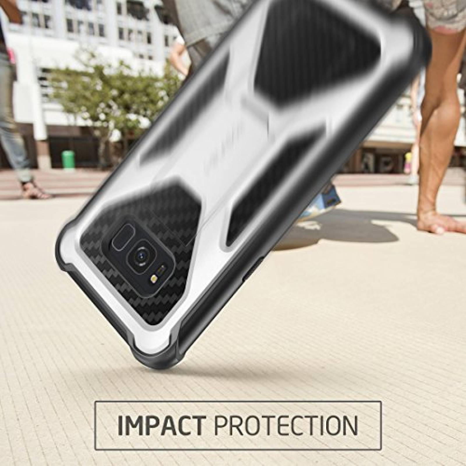 Funda i-Blason - Funda para Samsung Galaxy S8 2017, Muy ón, Blanco