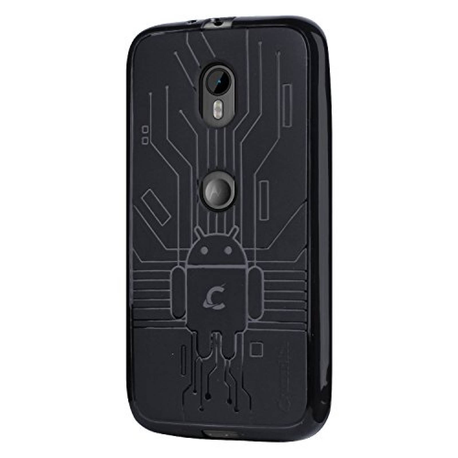 Funda Cruzerlite MG3-Circuit-Black Moto G 3rd Gen Caso,  015, Negro