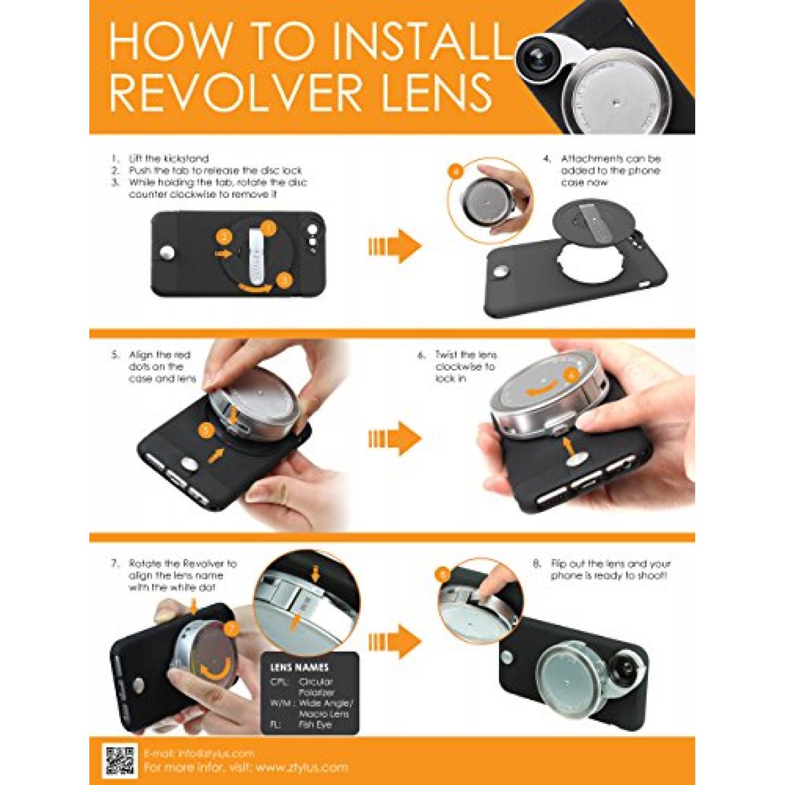 Funda Ztylus iPhone 6 Metal Series Camera Kit w/ 4-in-1  (Rosegold)