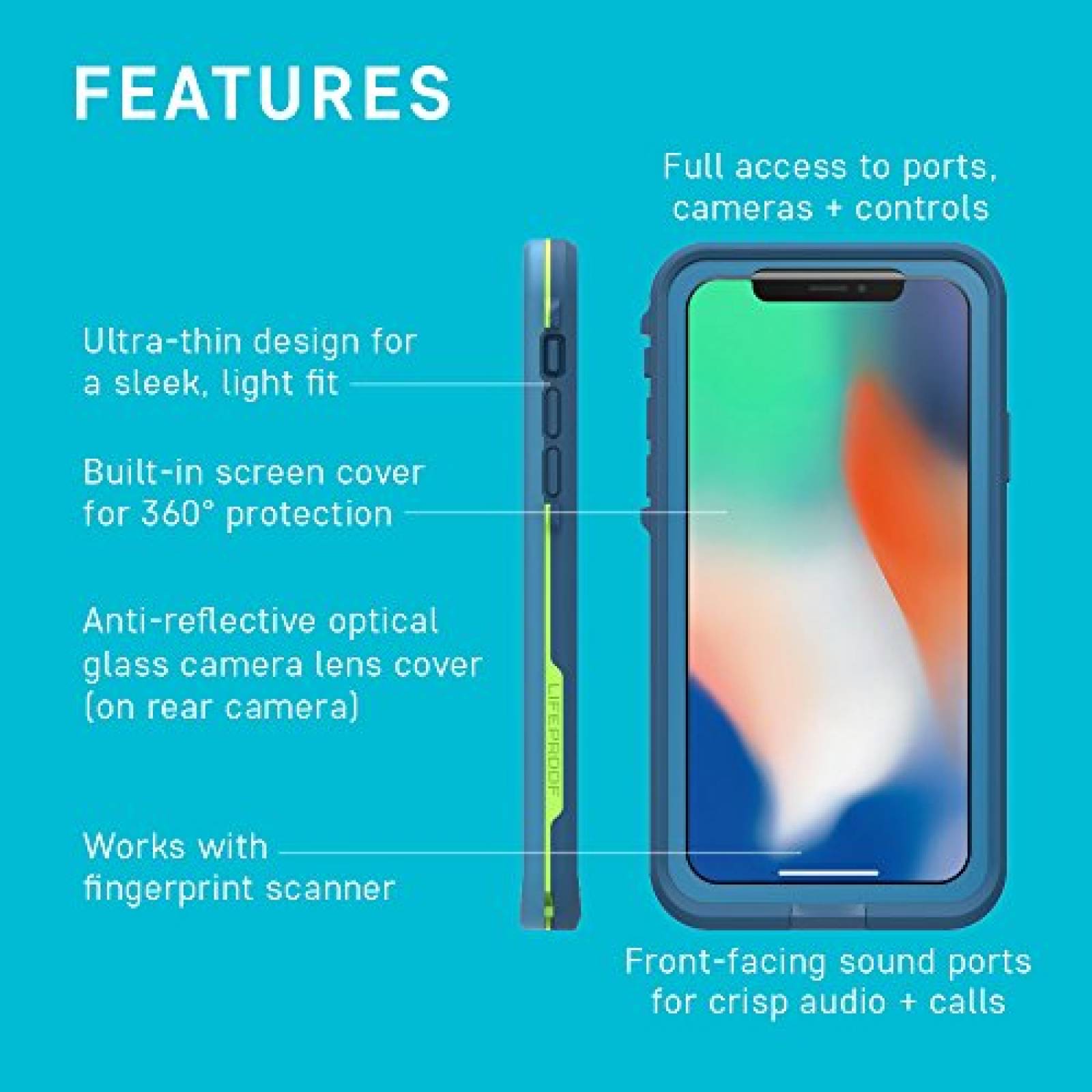 Funda Lifeproof FRÉS SERIES funda impermeable para iPhon DALAY BAY)