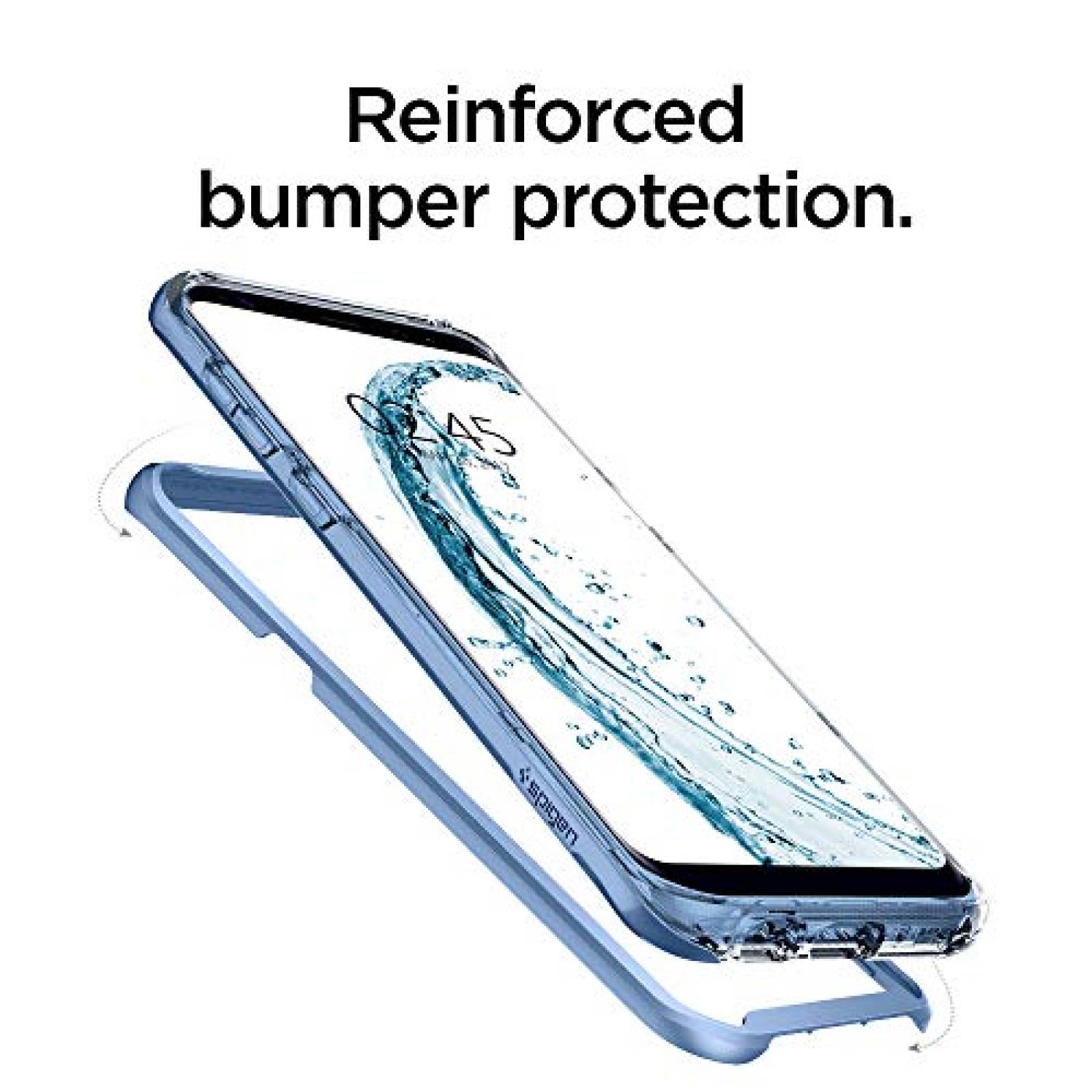 Funda Galaxy S8 Funda, Spigen Neo Hybrid Crystal - Flexi Coral Blue