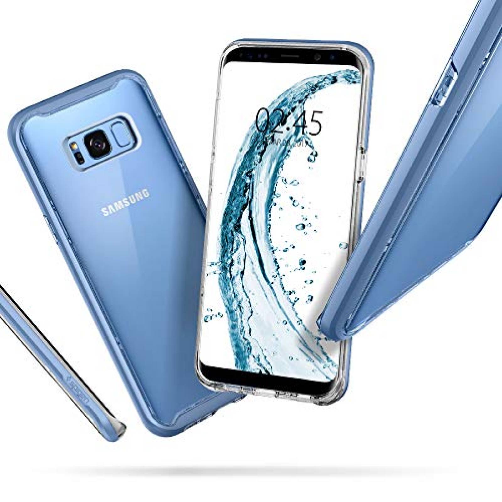 Funda Galaxy S8 Funda, Spigen Neo Hybrid Crystal - Flexi Coral Blue