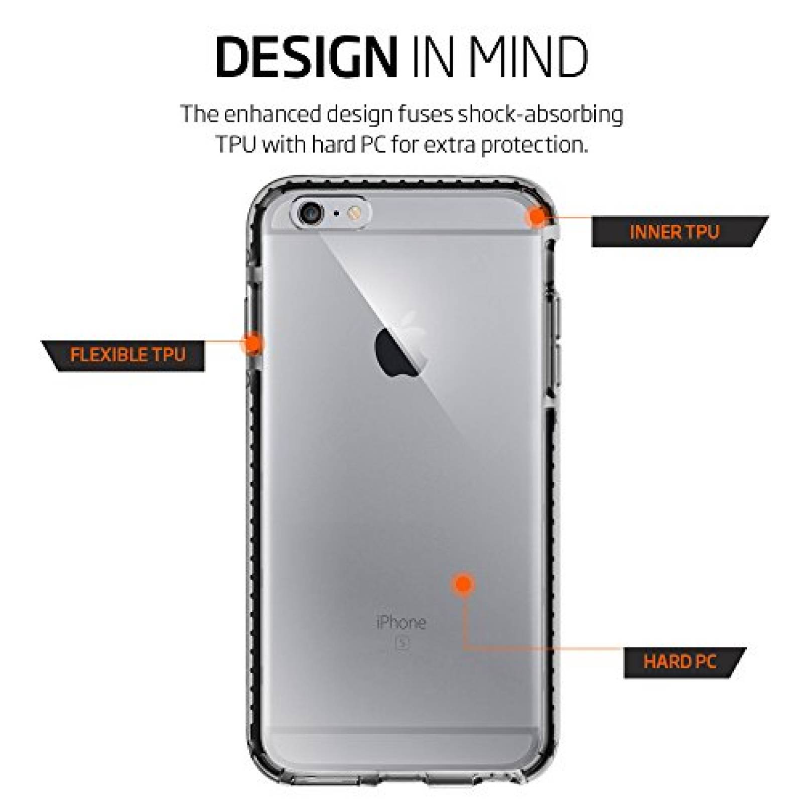 Funda Spigen Funda para iPhone 6s Plus, iPhone 6 Plus, U Cristalino