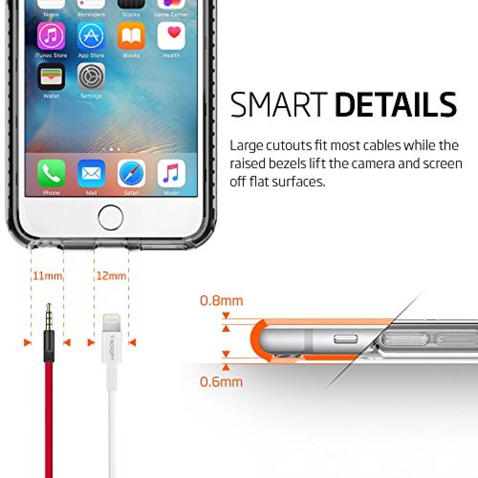 Funda Spigen Funda para iPhone 6s Plus, iPhone 6 Plus, U Cristalino