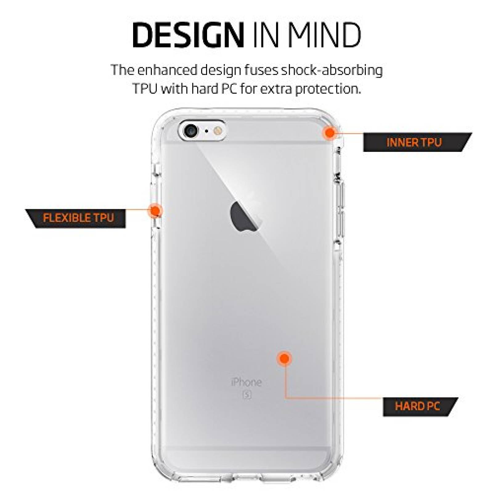 Funda Spigen Funda para iPhone 6s Plus, iPhone 6 Plus, U Cristalino