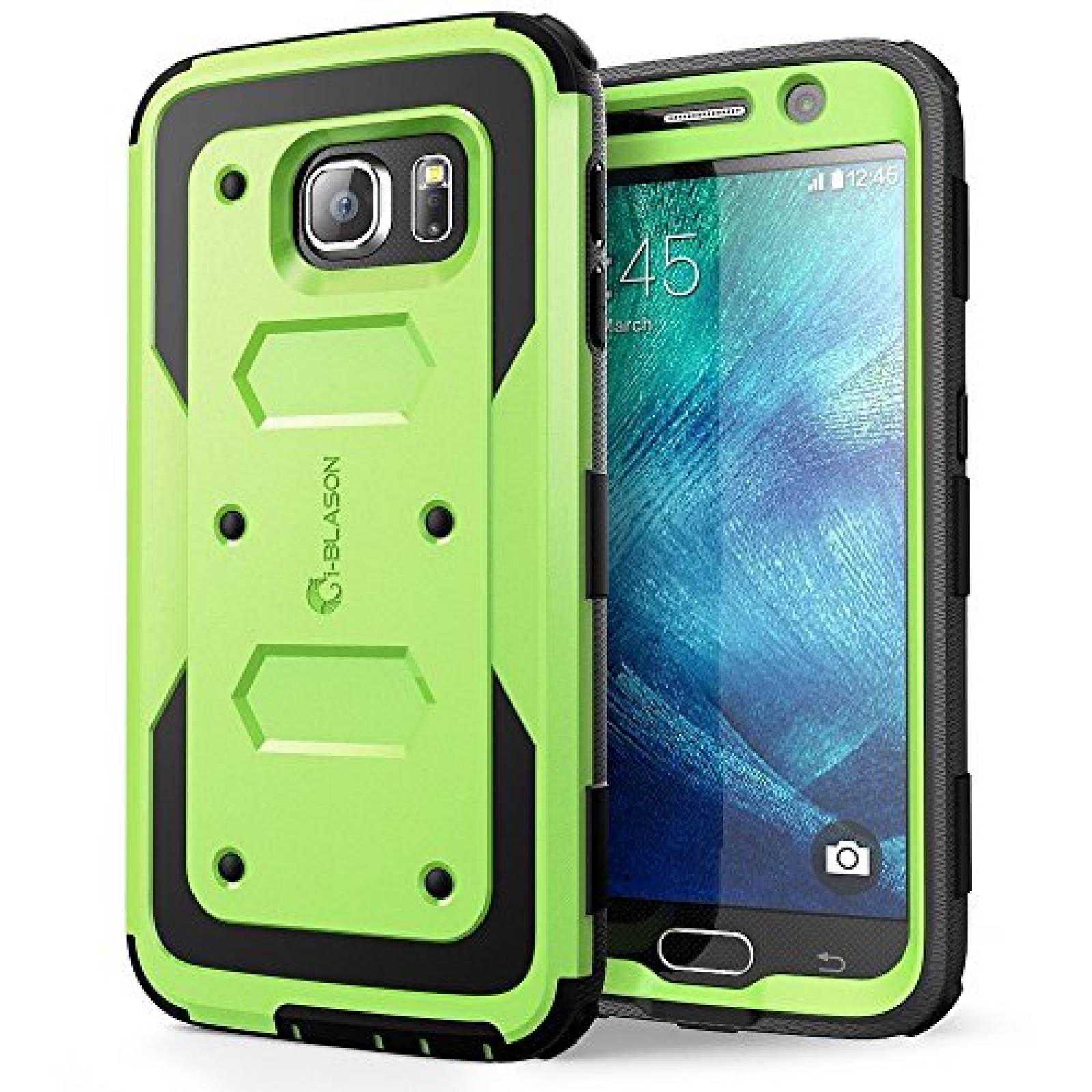 Funda i-Blason [ArmorBox Estuche para Galaxy S6, (Protec es), Verde