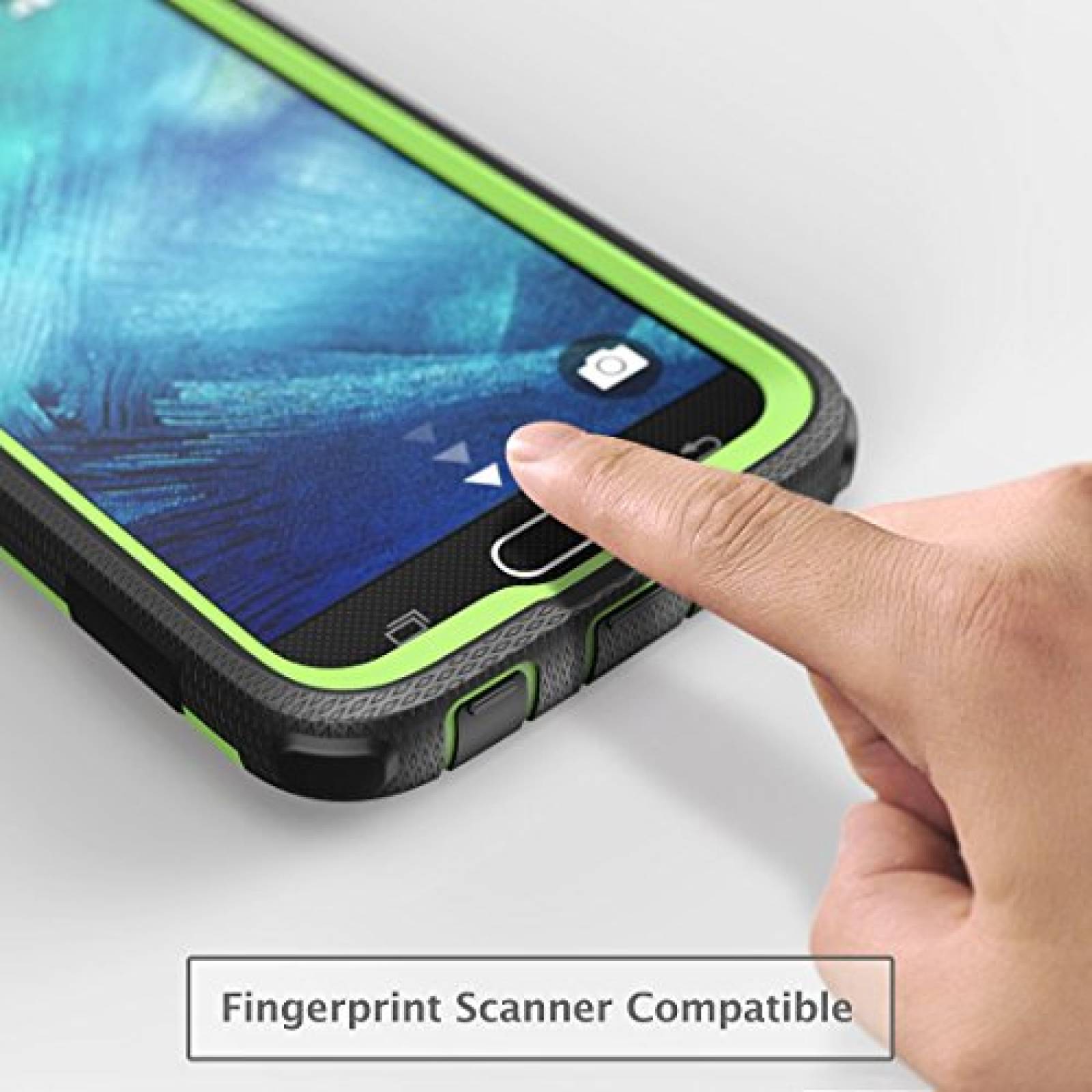 Funda i-Blason [ArmorBox Estuche para Galaxy S6, (Protec es), Verde