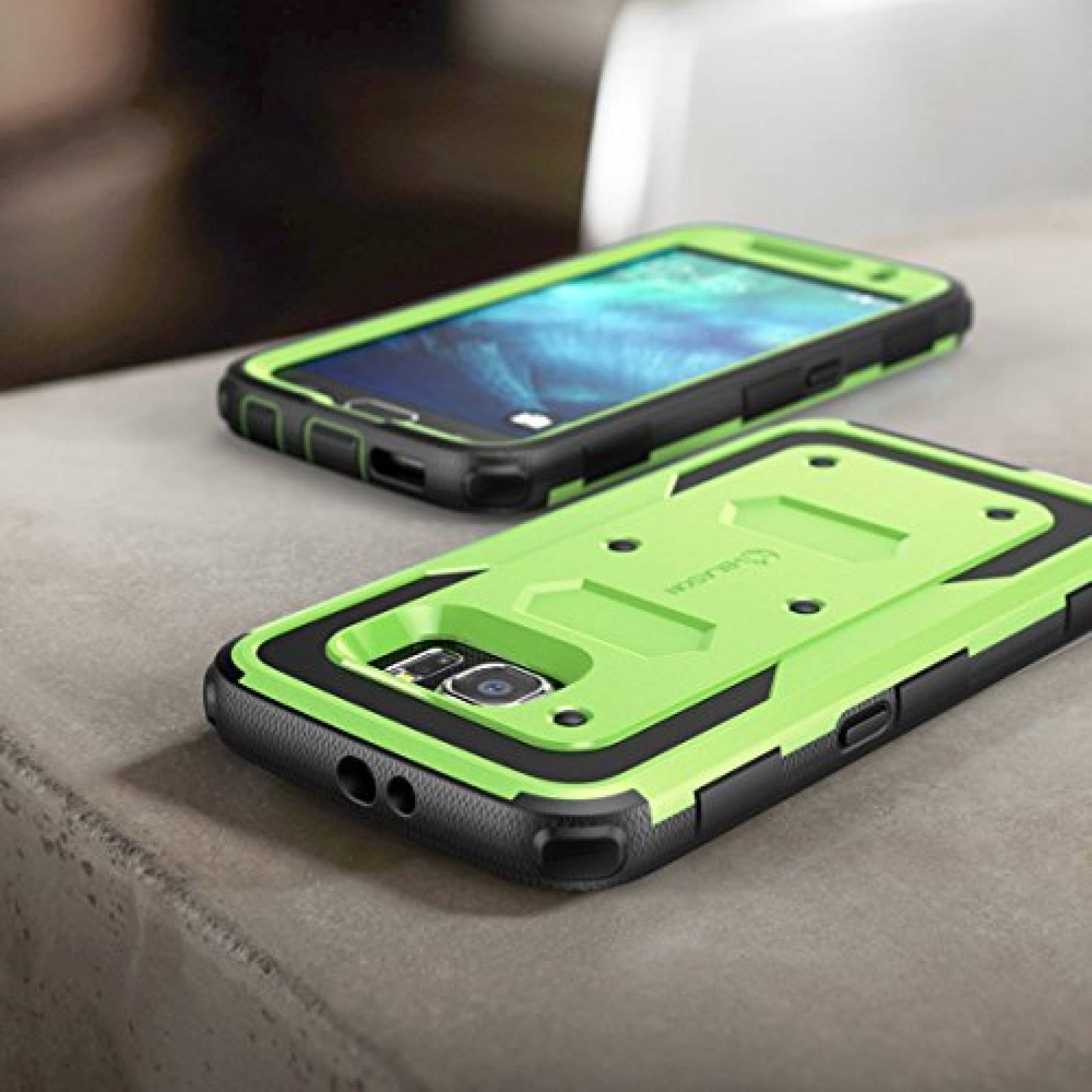 Funda i-Blason [ArmorBox Estuche para Galaxy S6, (Protec es), Verde