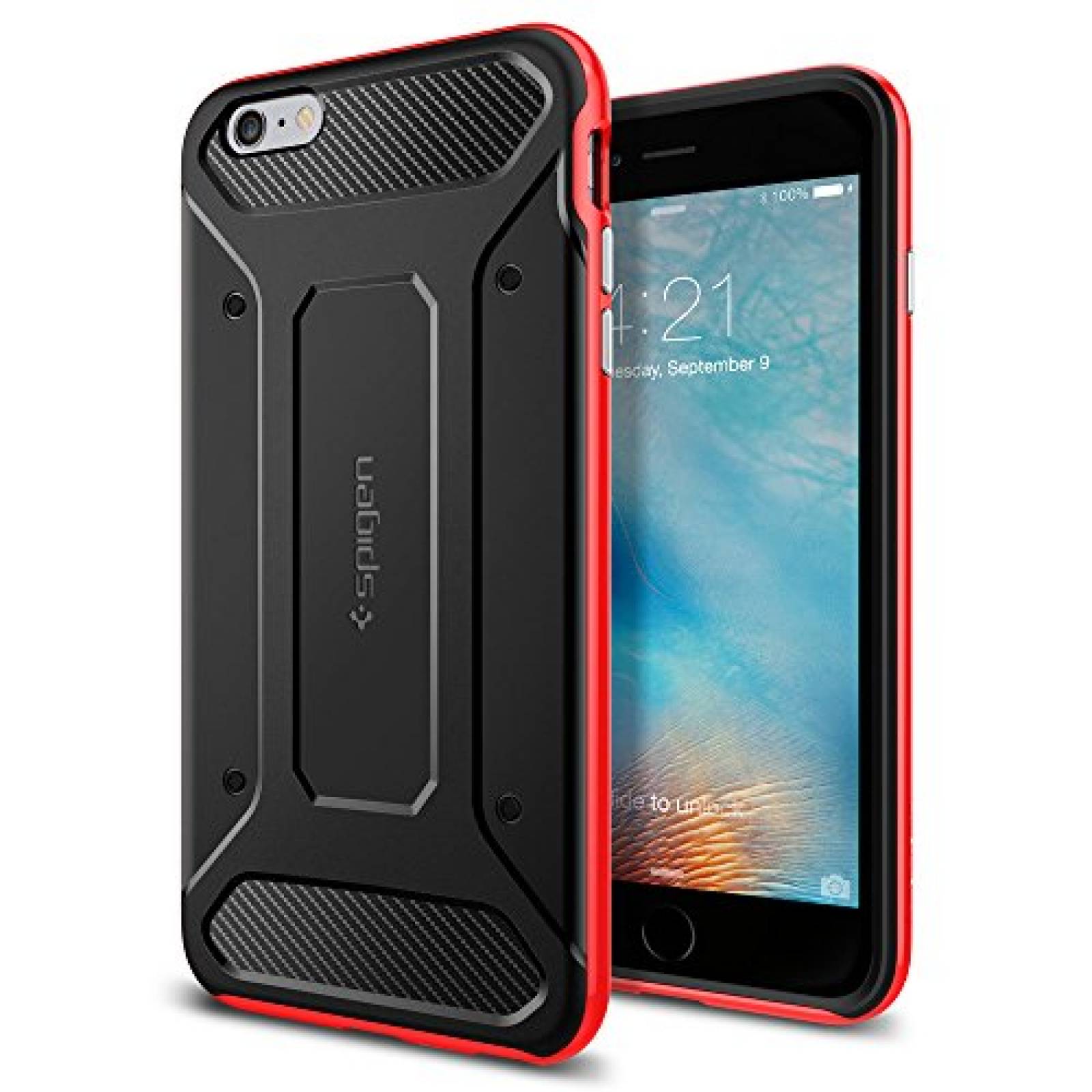 Funda Spigen Funda para iPhone 6s Plus, iPhone 6 Plus, N Rojo Dante