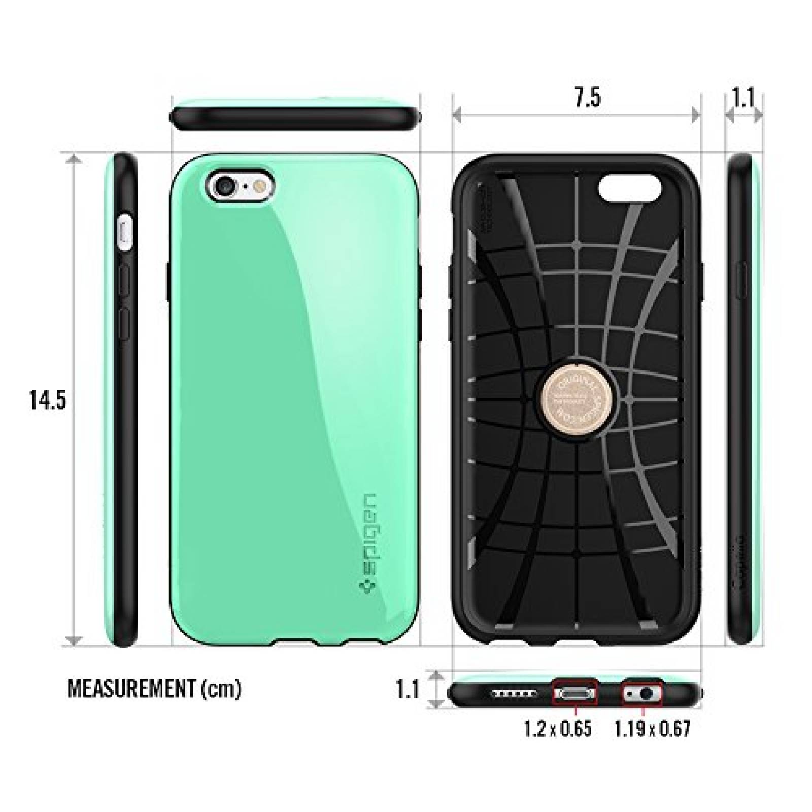 Funda Estuche iPhone 6/6S Plus, SGP11087 Spigen [ANTI-SH (SGP11087)